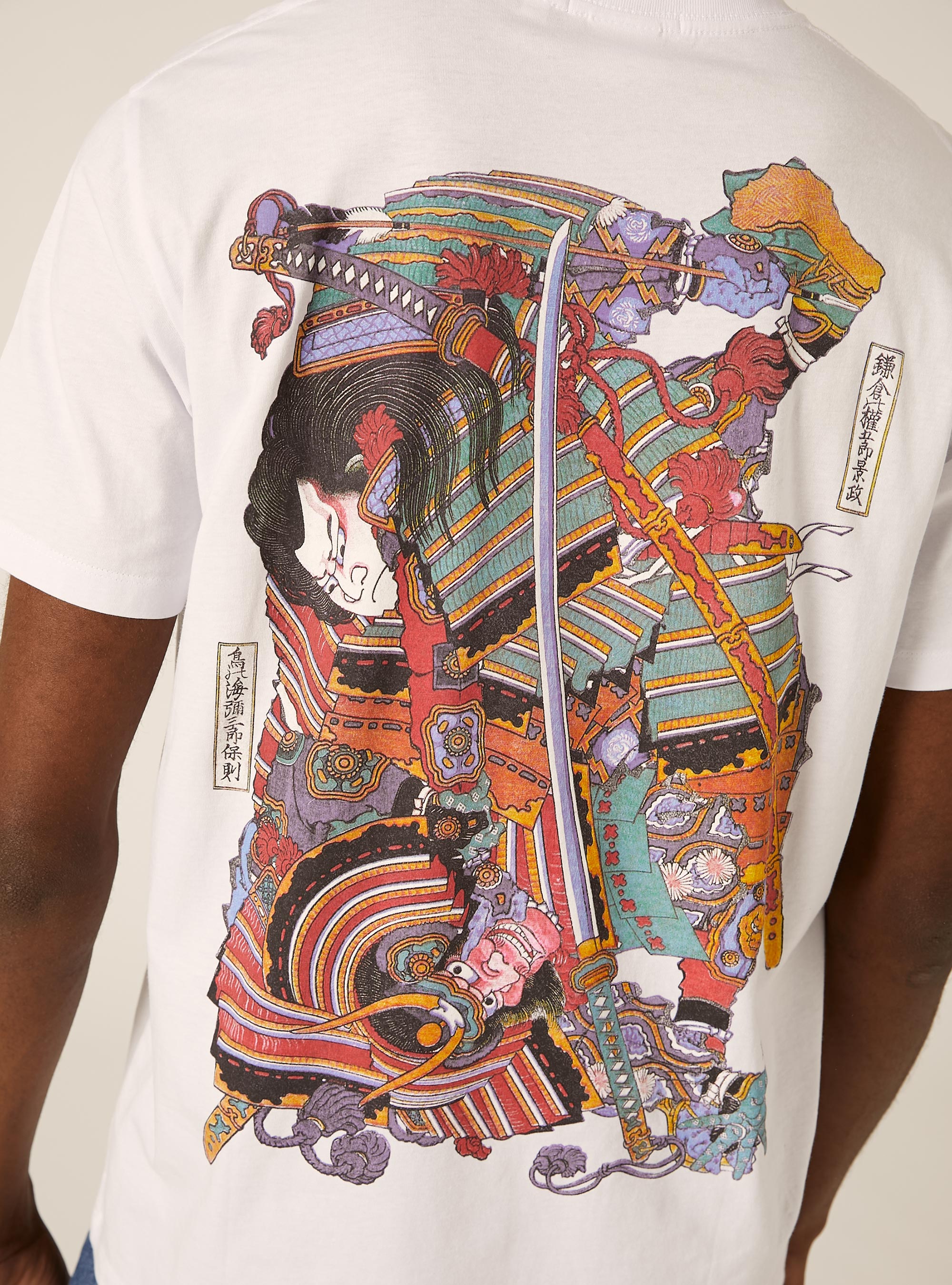Maglietta con grafica hokusai  regular fit, BIANCO OTTICO