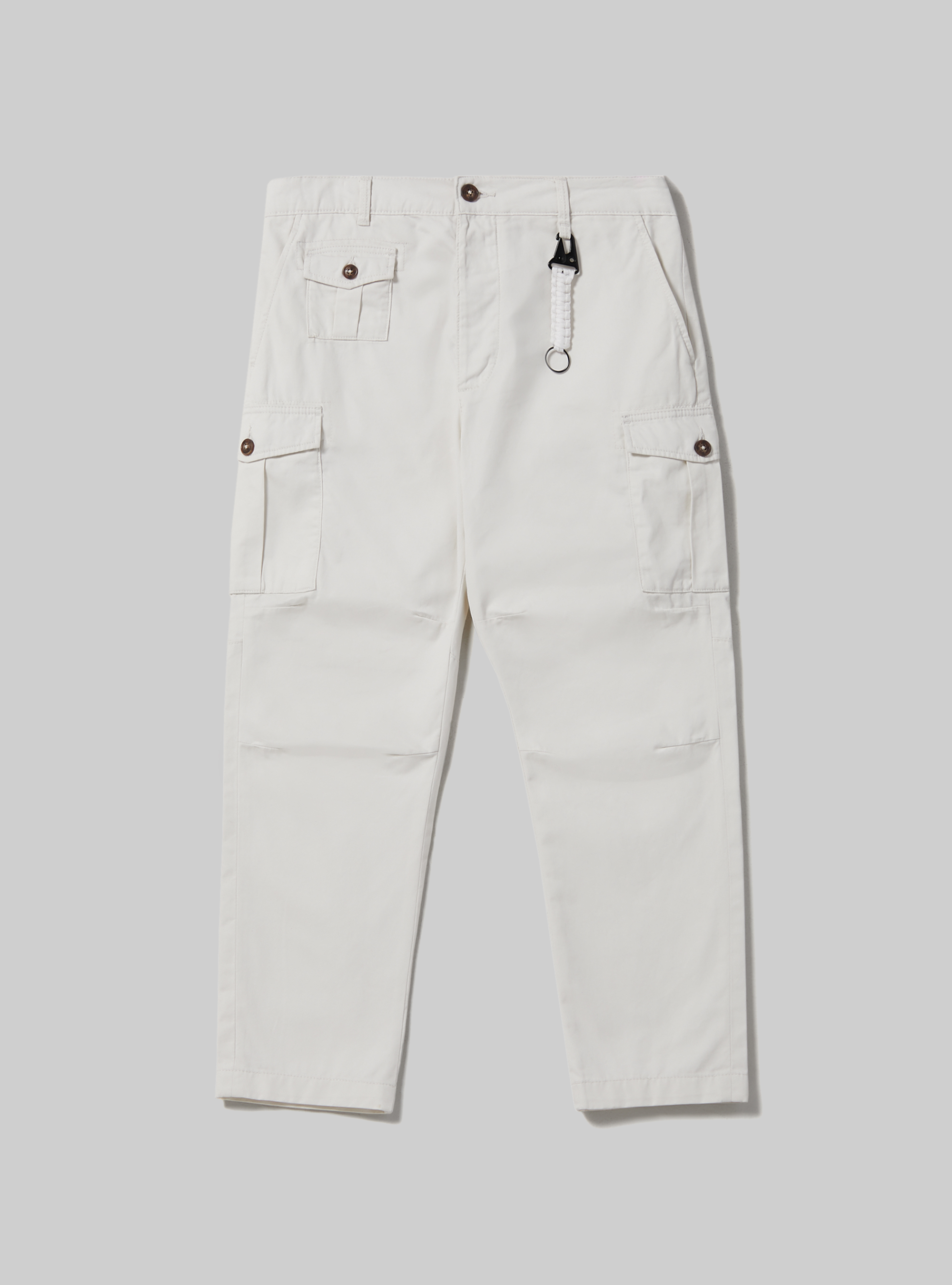 Twill cargo trousers, WH1 OFF WHITE