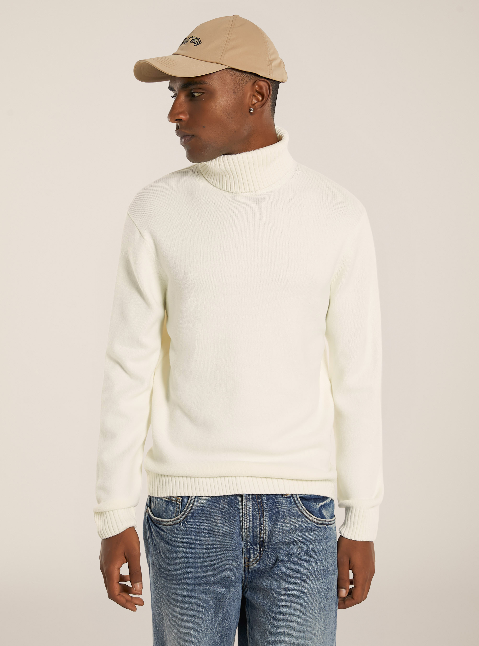 Maglione collo alto, WH2 WHITE