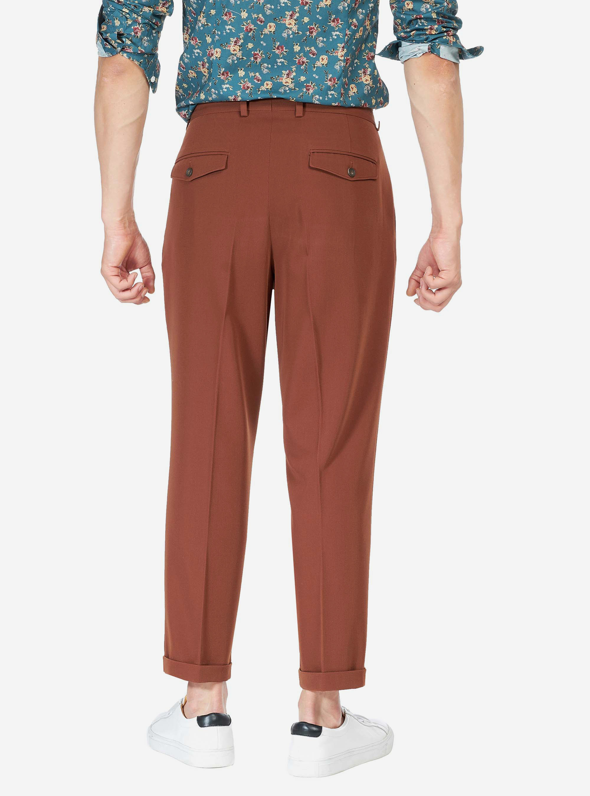 Pantalon classique confort, C5554 BROWN