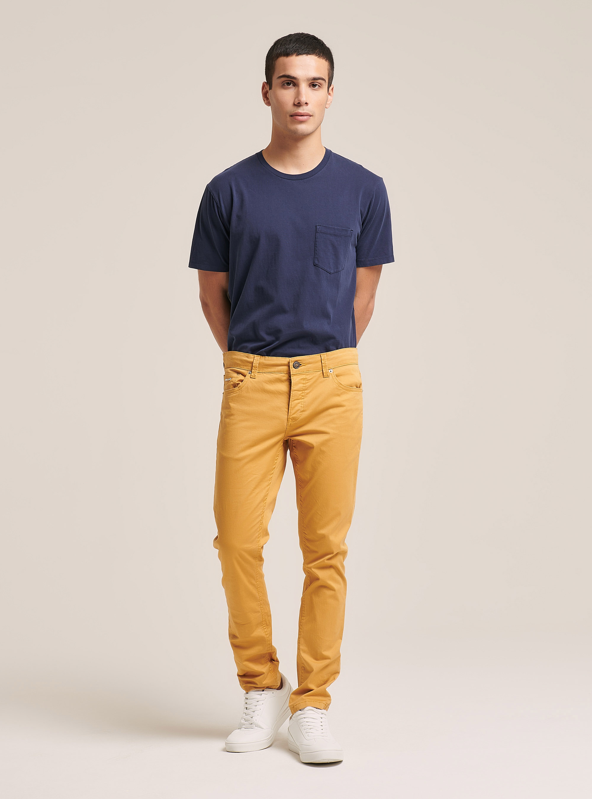 Super skinny trousers, C7719 SENAPE