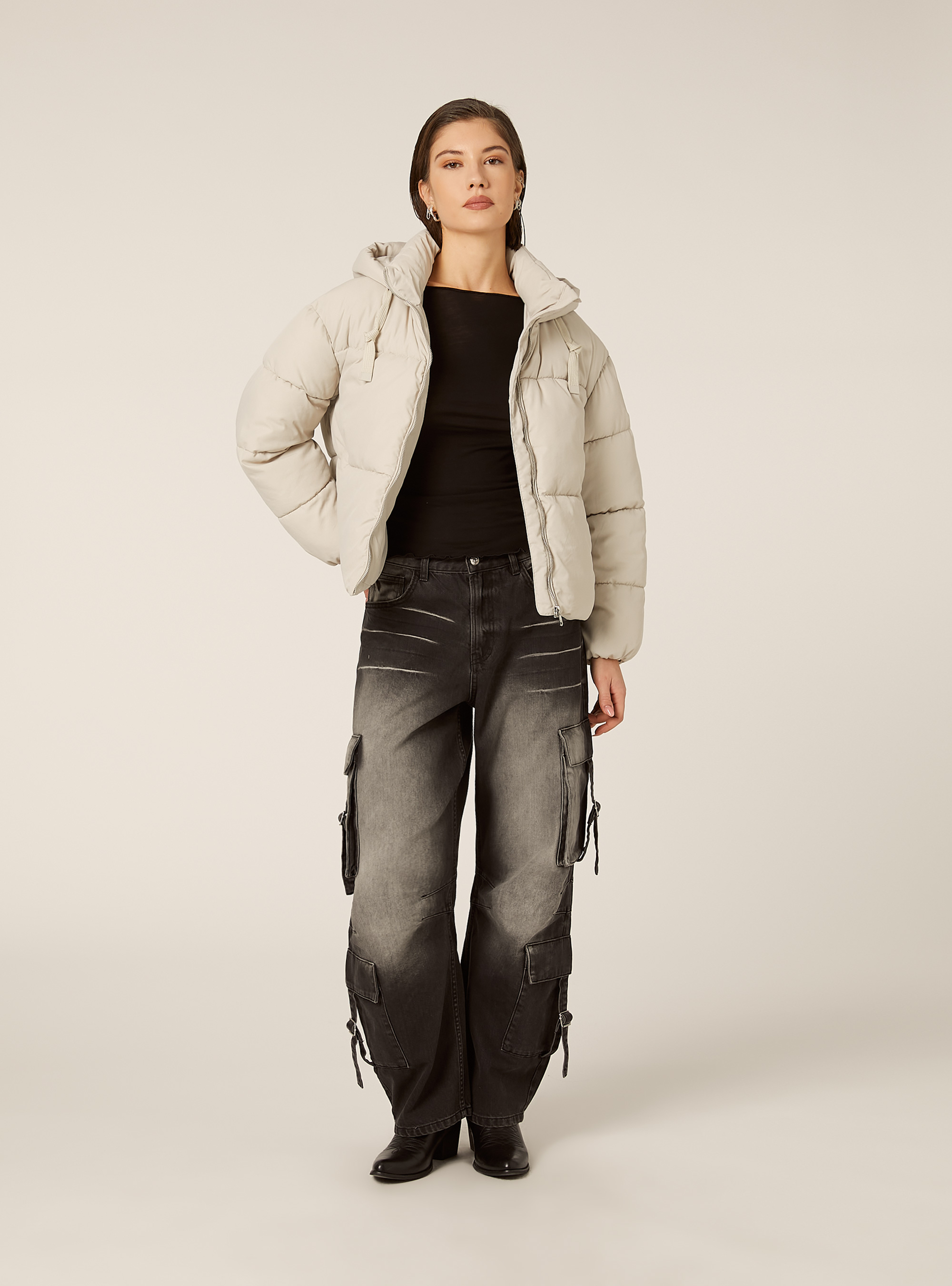 Bardot neck pullover, BG2 BEIGE MEDIUM