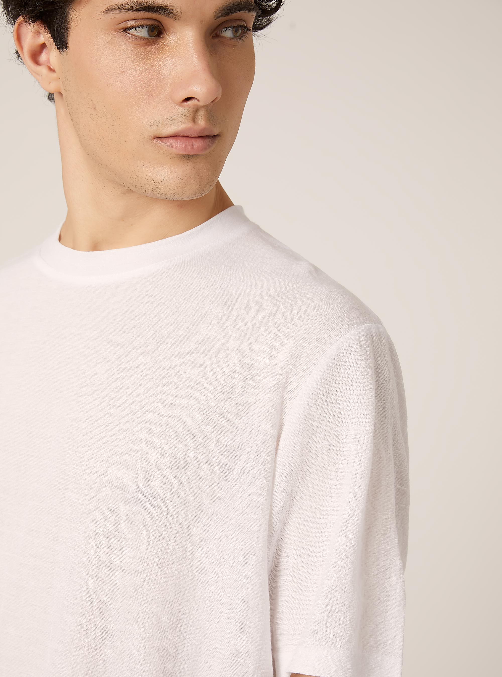 Camiseta boxy fit con textura, WH2 WHITE