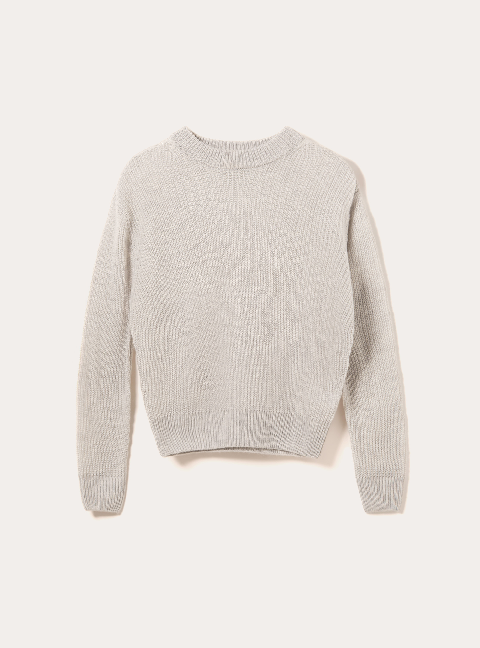 Pullover girocollo tinta unita, MGY2 GREY MEL MEDIUM