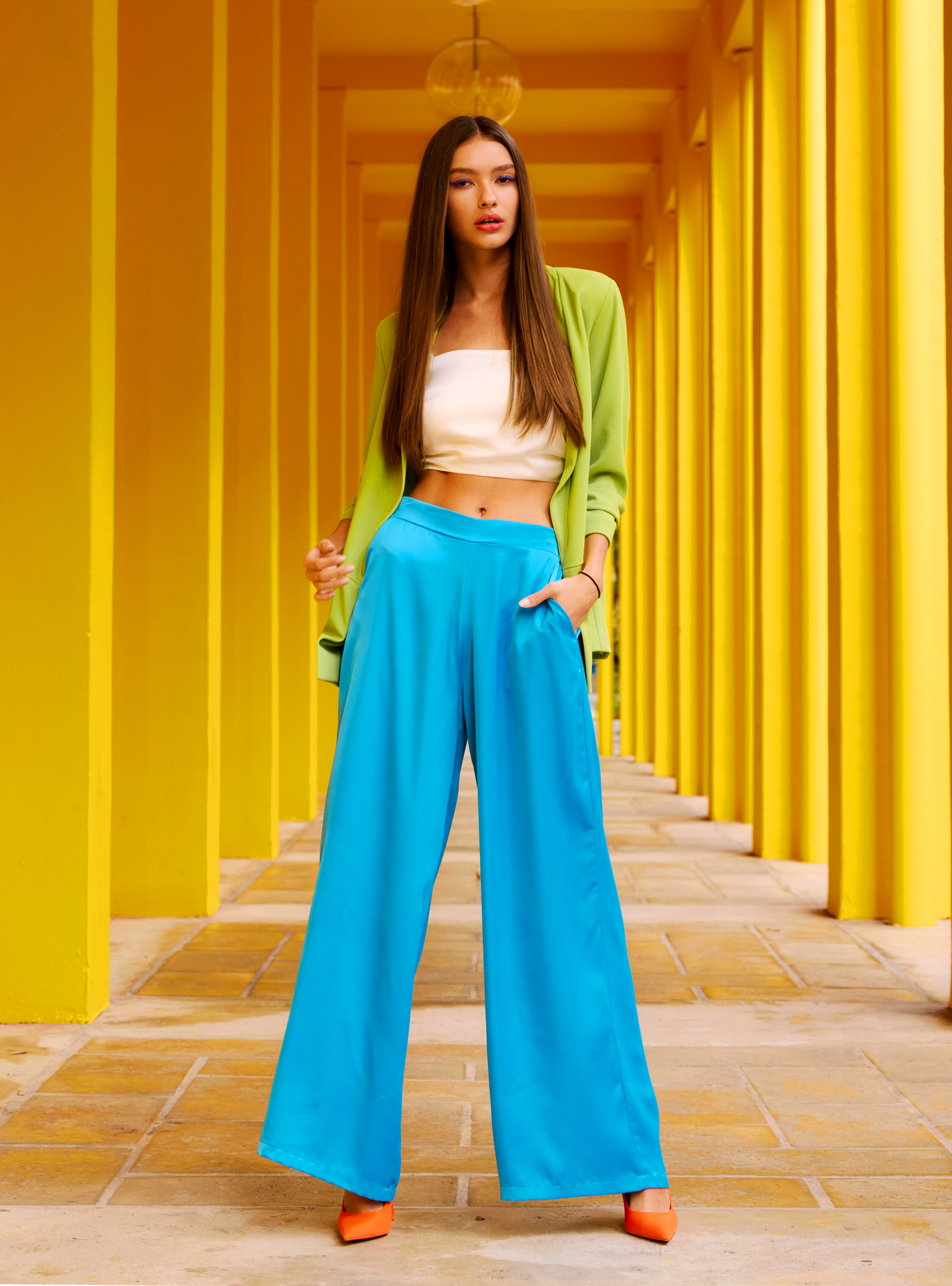 Pantaloni a palazzo in satin | Alcott | Pantaloni e Leggins Uomo