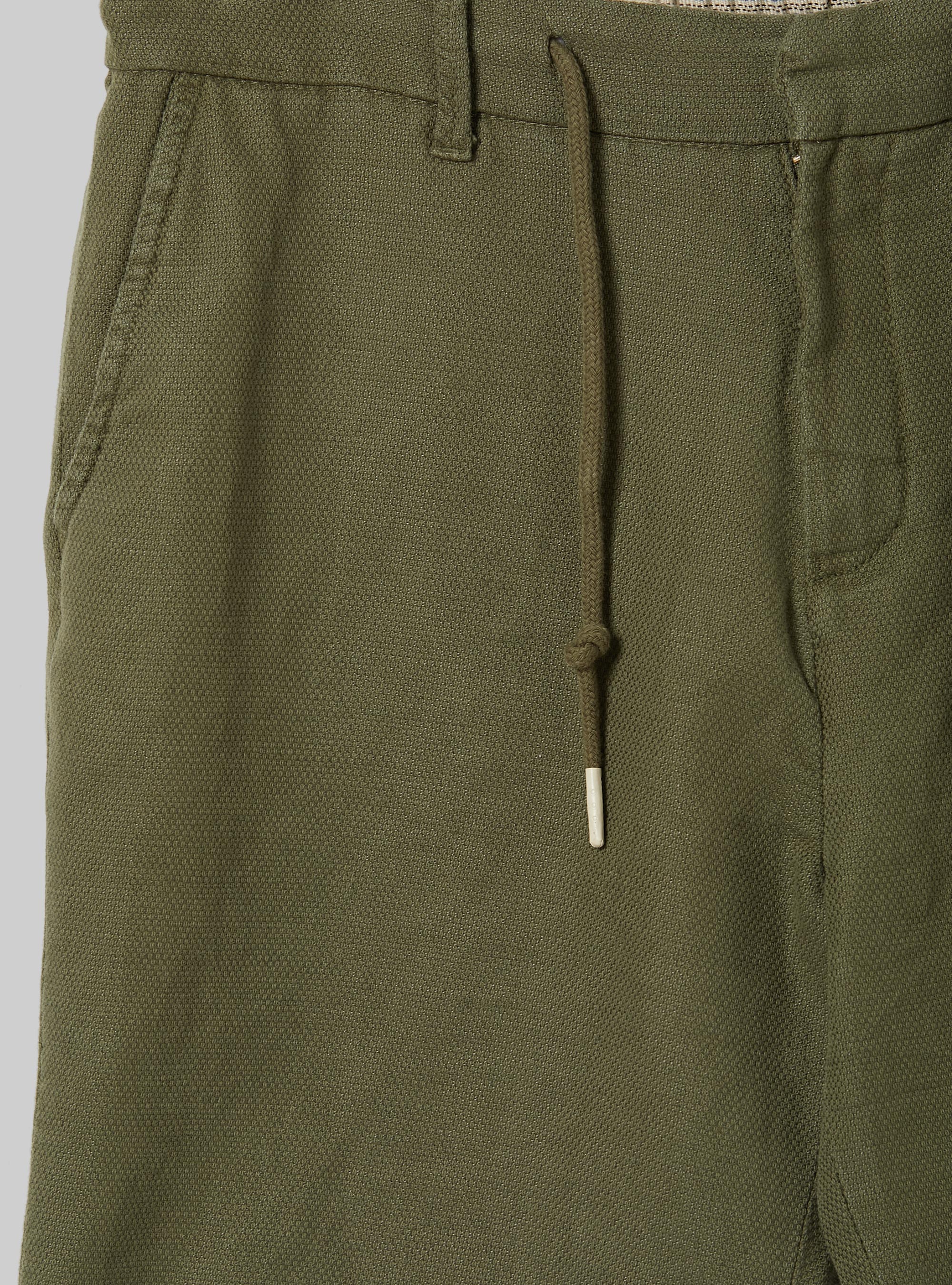 Linen-blend bermuda shorts with drawstring waist, KY2 KAKY MEDIUM