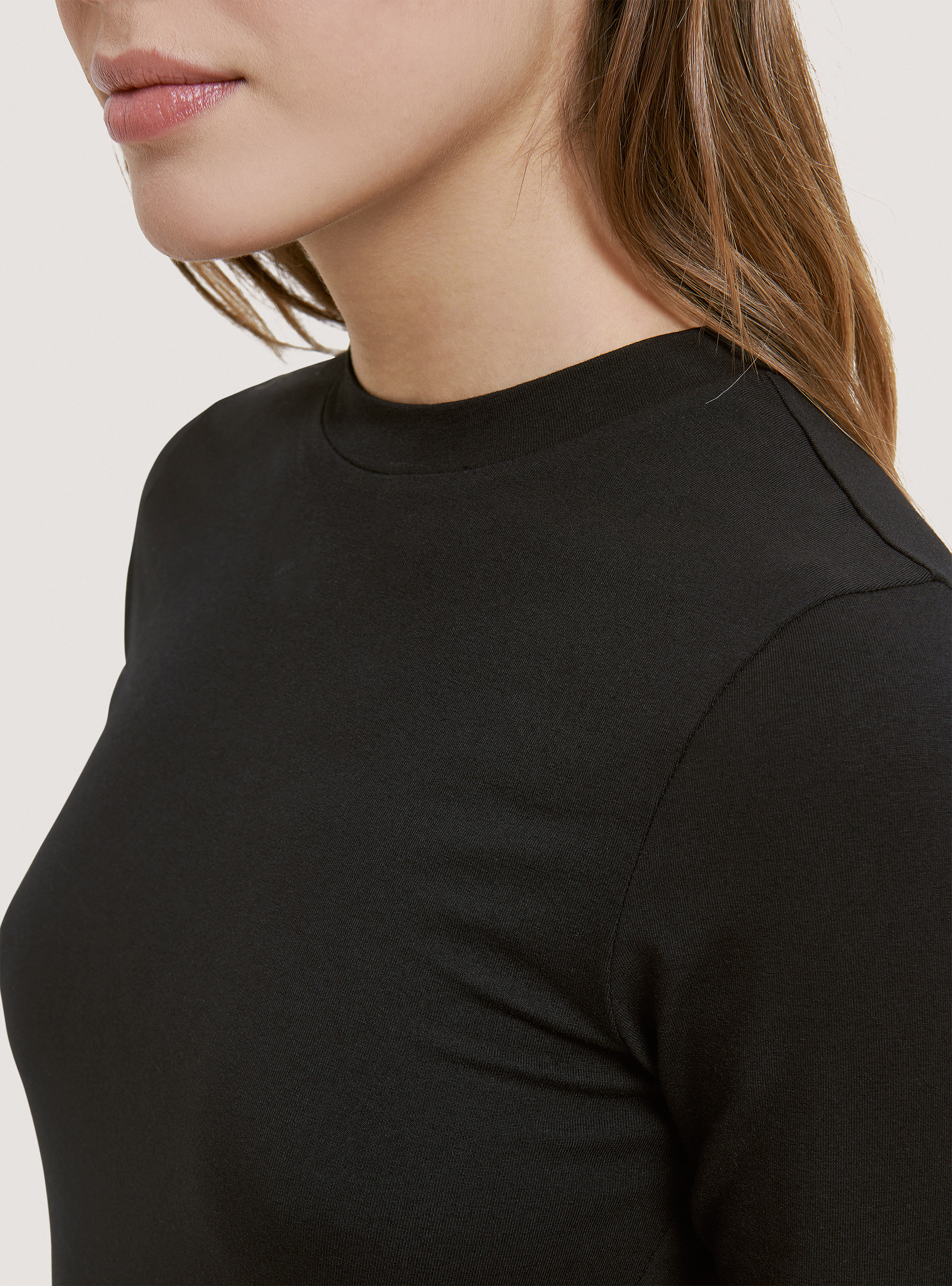 Slim fit t-shirt, BLACK