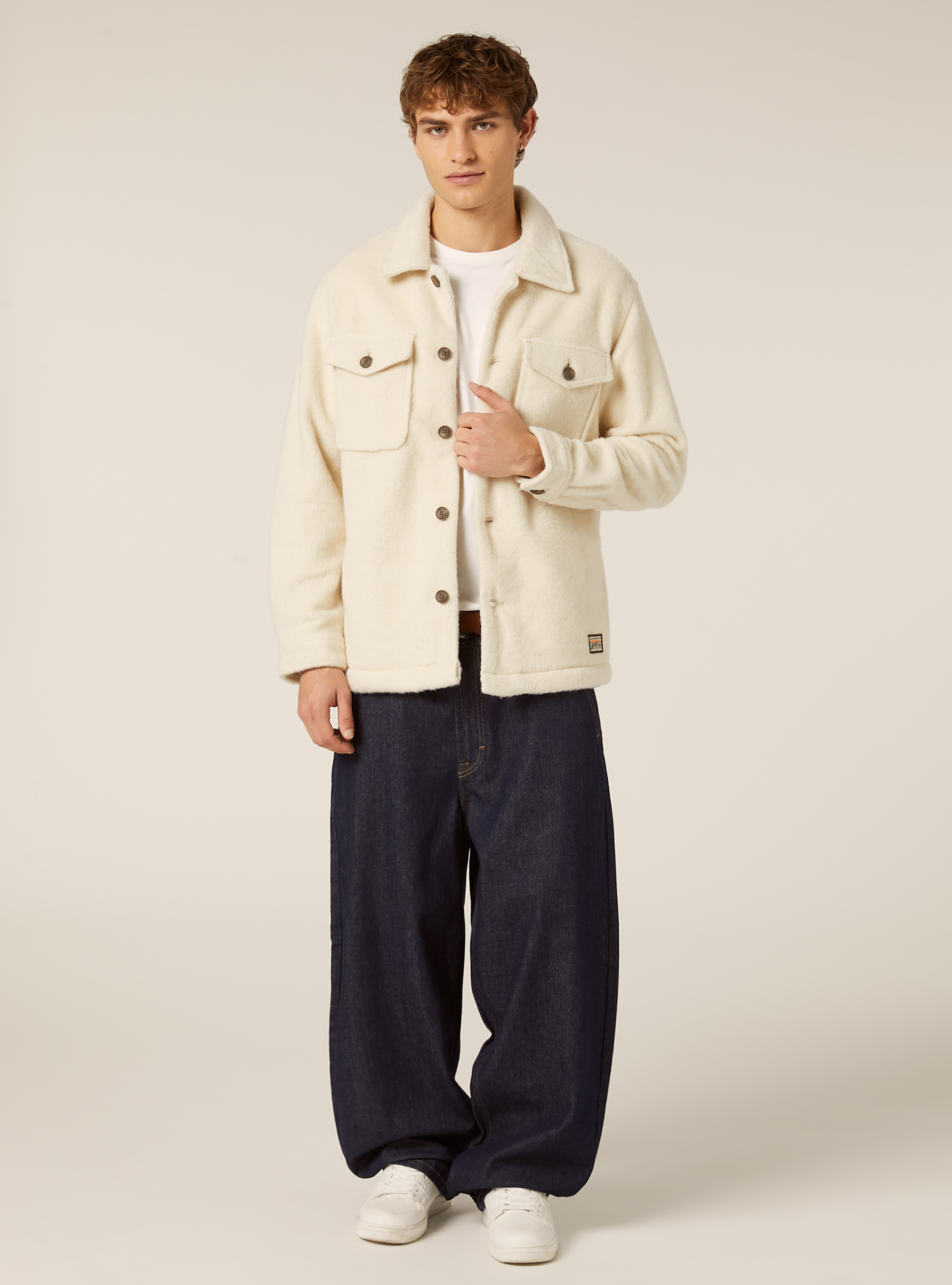 Sobrecamisa de tejido Teddy, WH2 WHITE