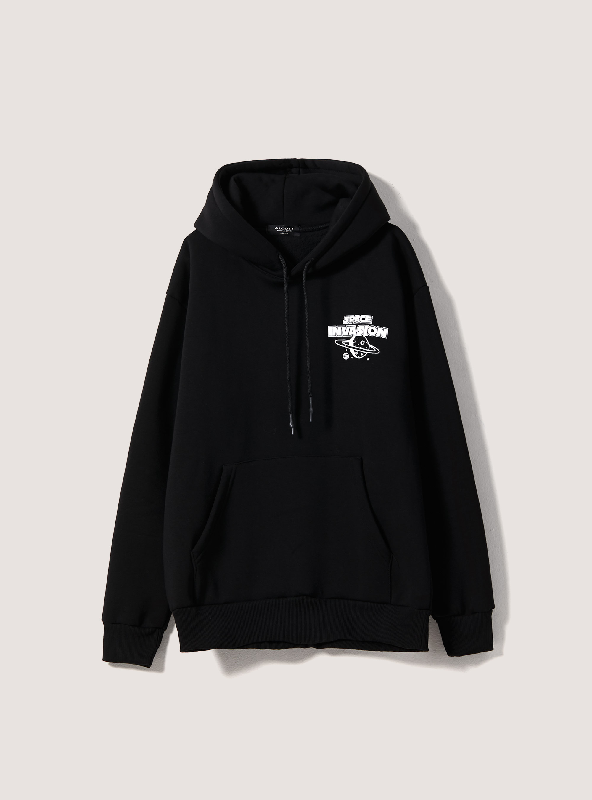 Felpa con cappuccio Smile Collection, BK1 BLACK