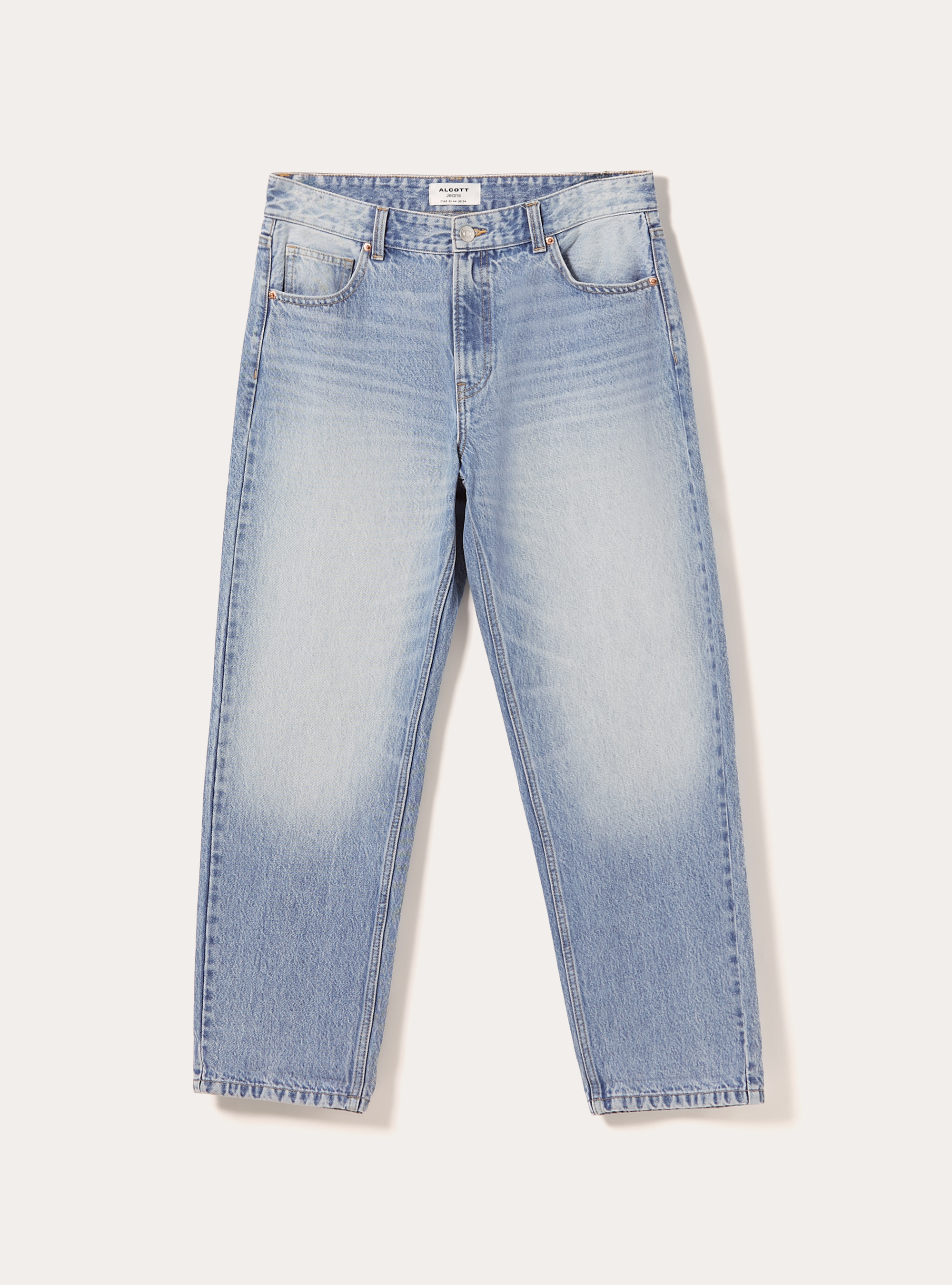 Jeans coupe fusel&eacute;e, D007 LIGHT AZURE