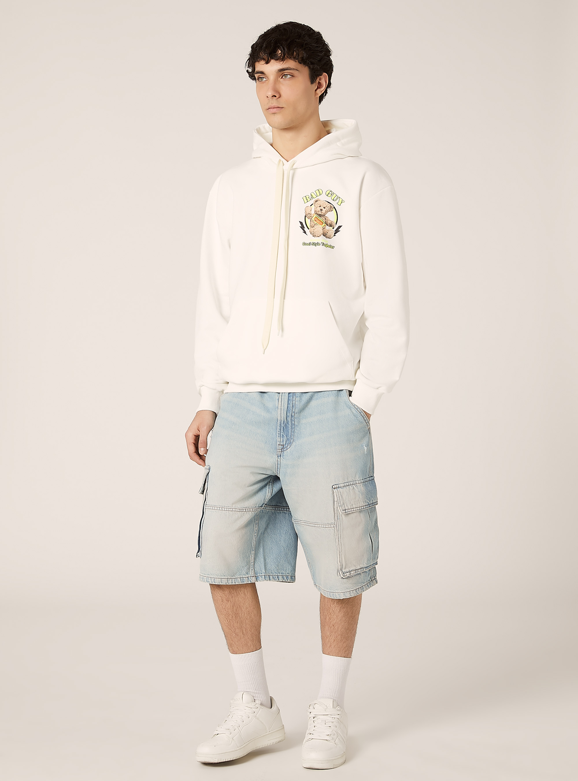 POP STATEMENT hoodie, WH2 WHITE