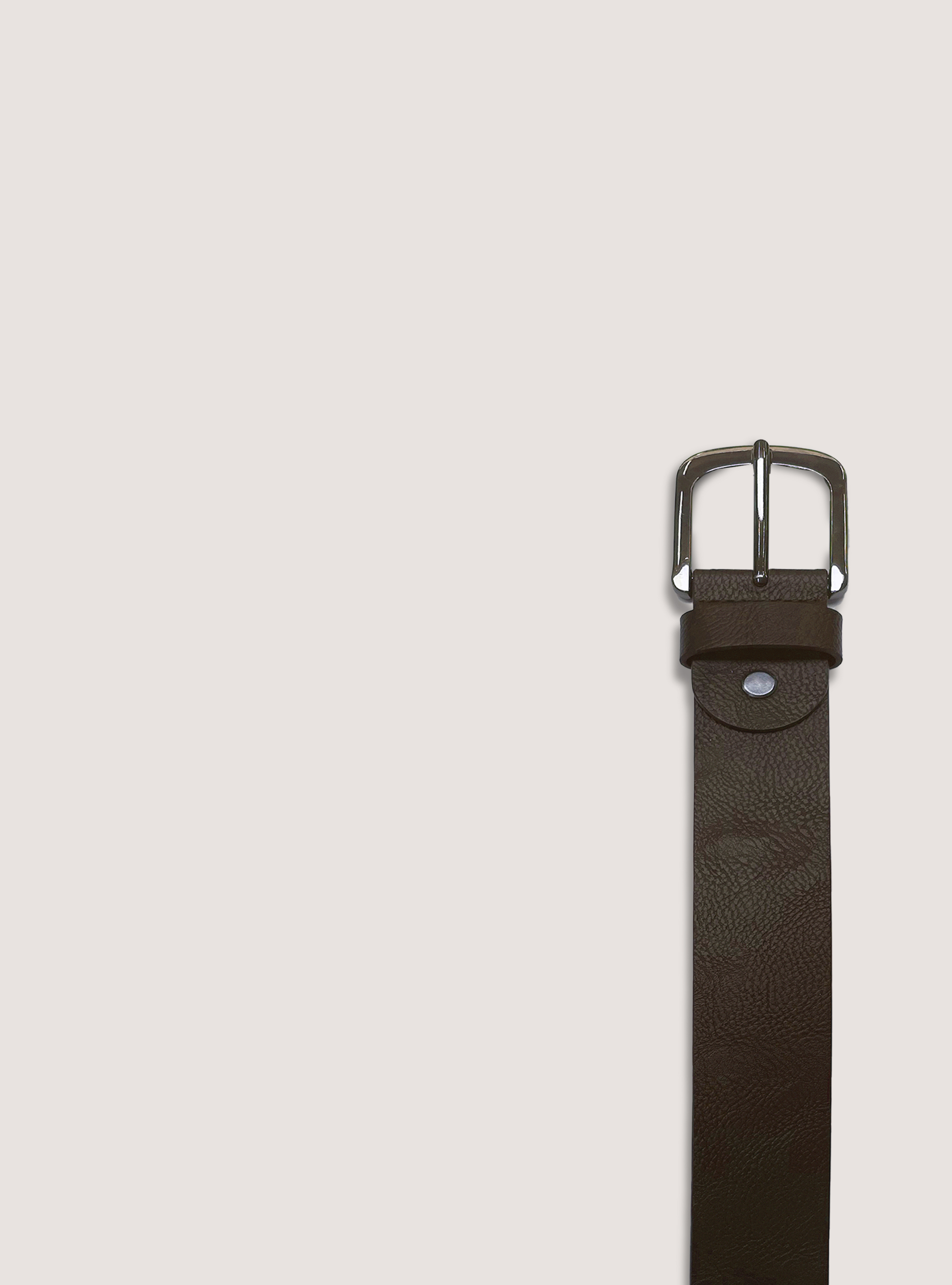 Cintura basica effetto pelle, BR1 BROWN DARK