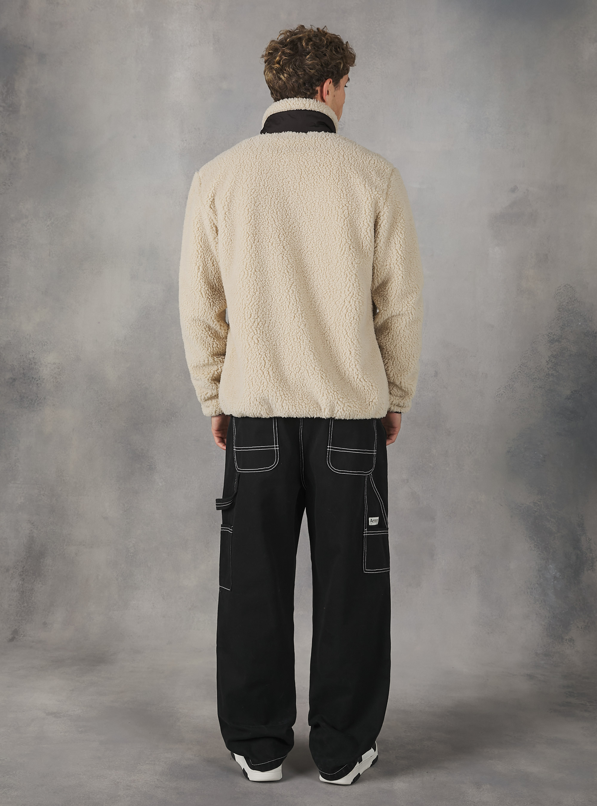 Veste Teddy avec doublure polaire, BG2 BEIGE MEDIUM