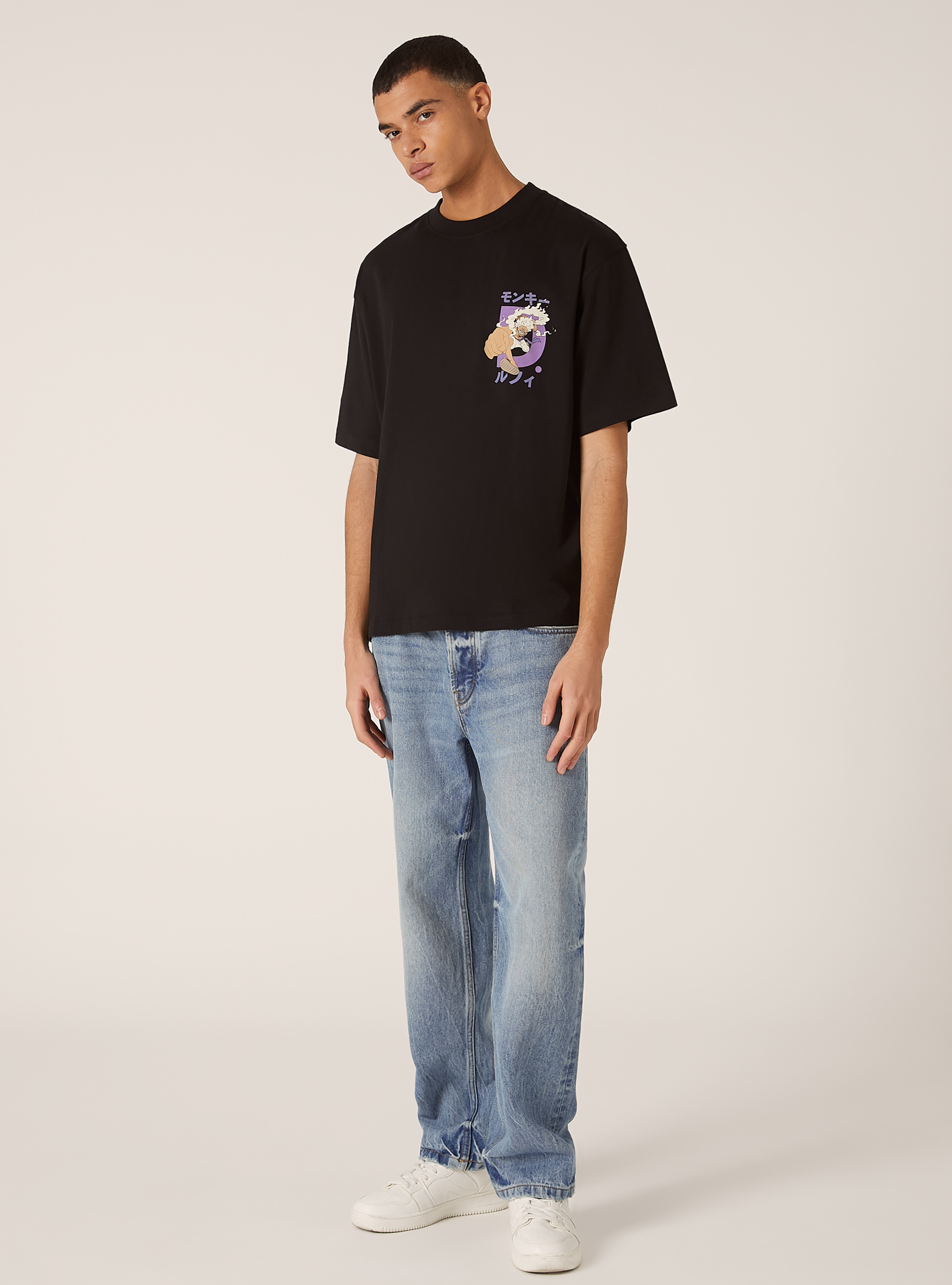 One Piece / Alcott boxy fit T-shirt, BK1 BLACK