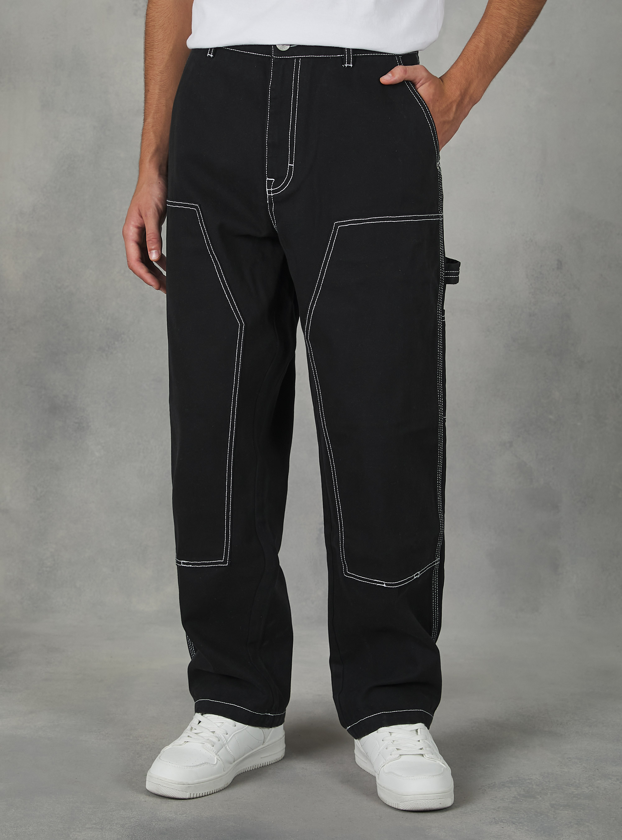 Carpenter canvas trousers, BK1 BLACK