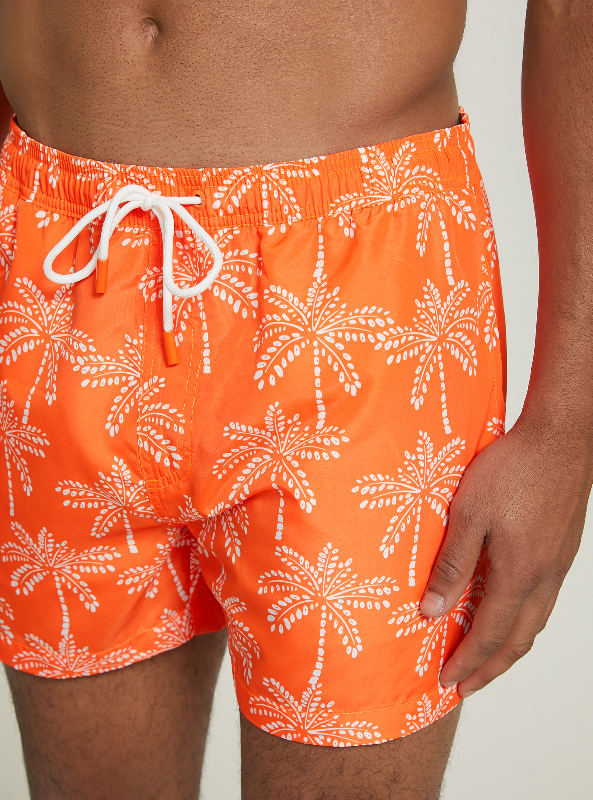 Printed swimming costume, PALM CORAL