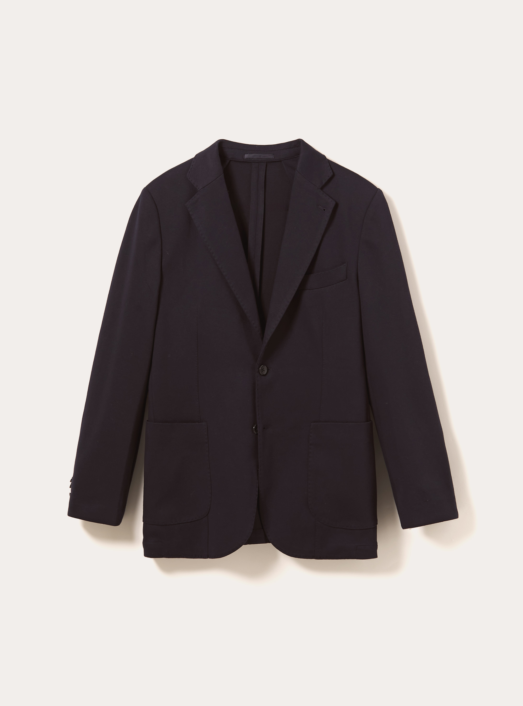 Giacca monopetto con tasca a toppa in jersey, NA1 NAVY DARK