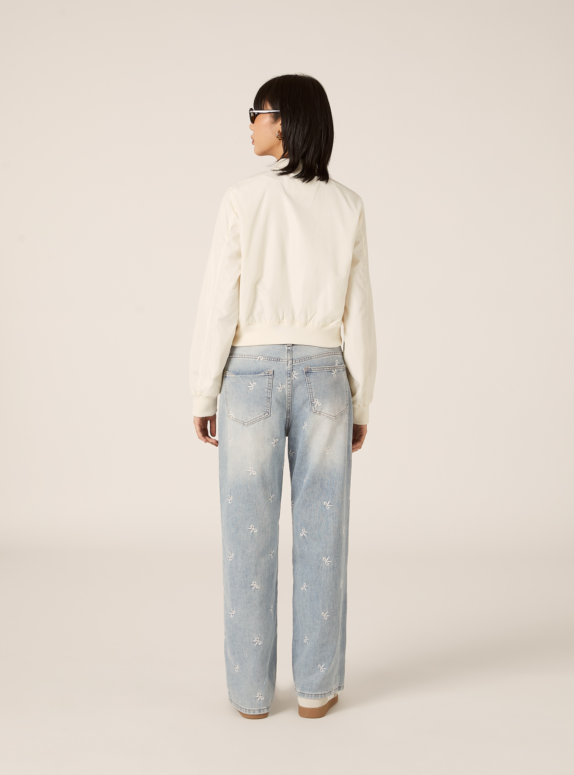 Bomber boxy fit brillante, WH1 OFF WHITE