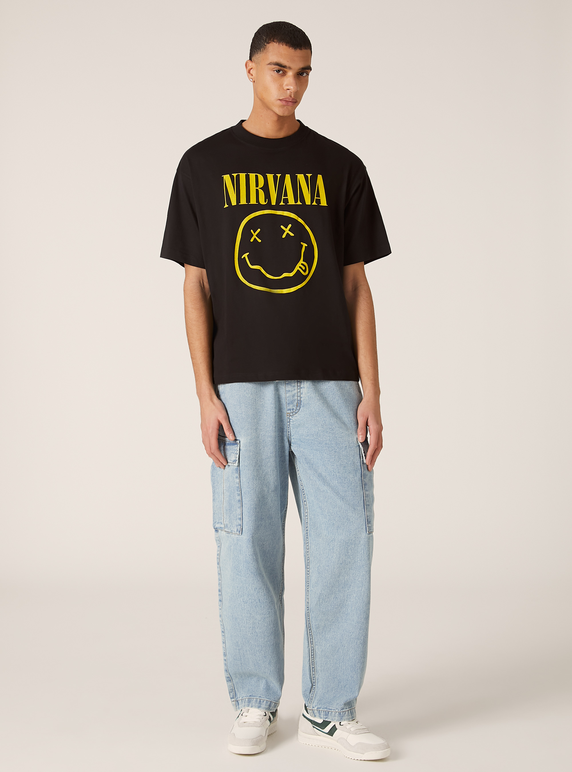 Nirvana / Alcott boxy fit T-shirt, BK1 BLACK