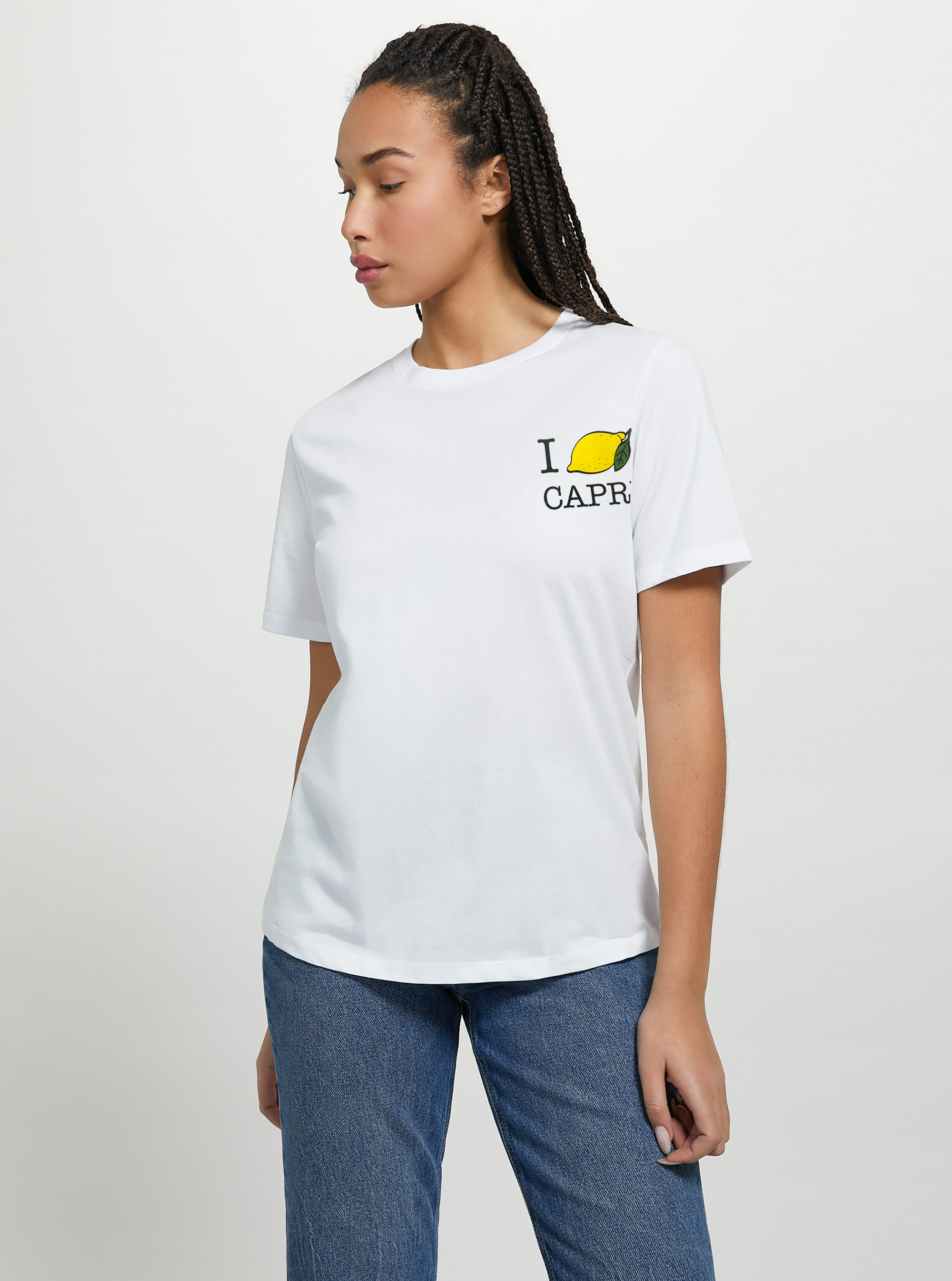 Capri Capsule Geschlechtsloses T-shirt, WH3 WHITE