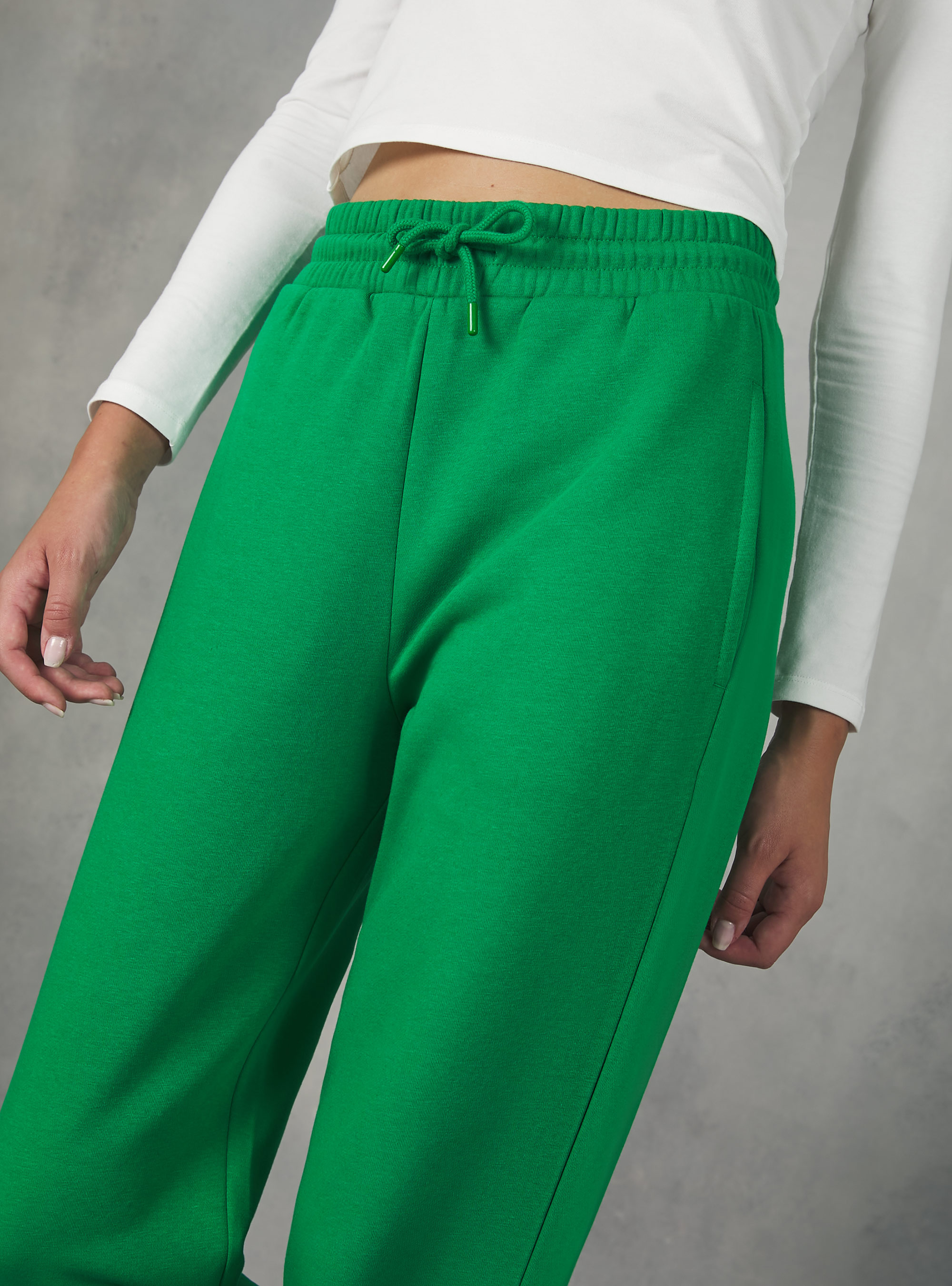 Plush jogger trousers, GN2 GREEN MEDIUM