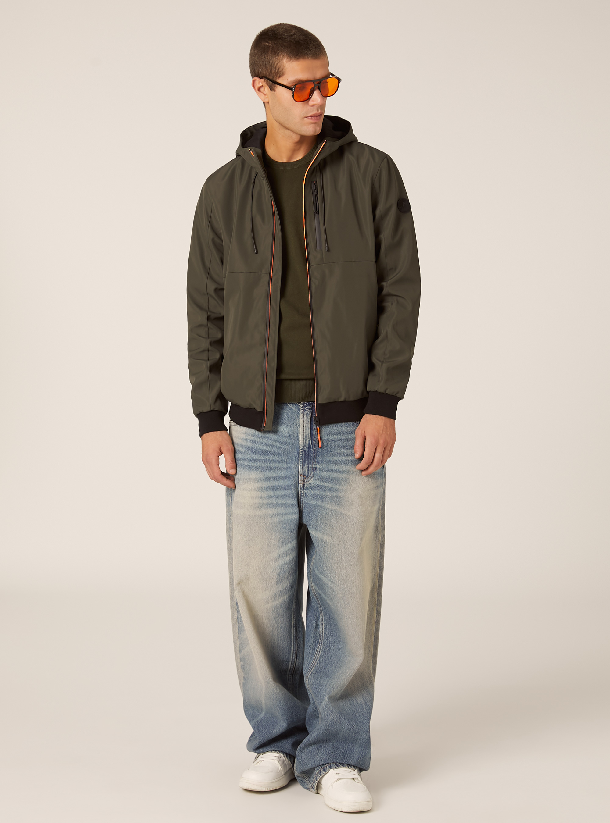 Blouson coupe-vent à capuche, KY1 KAKY DARK