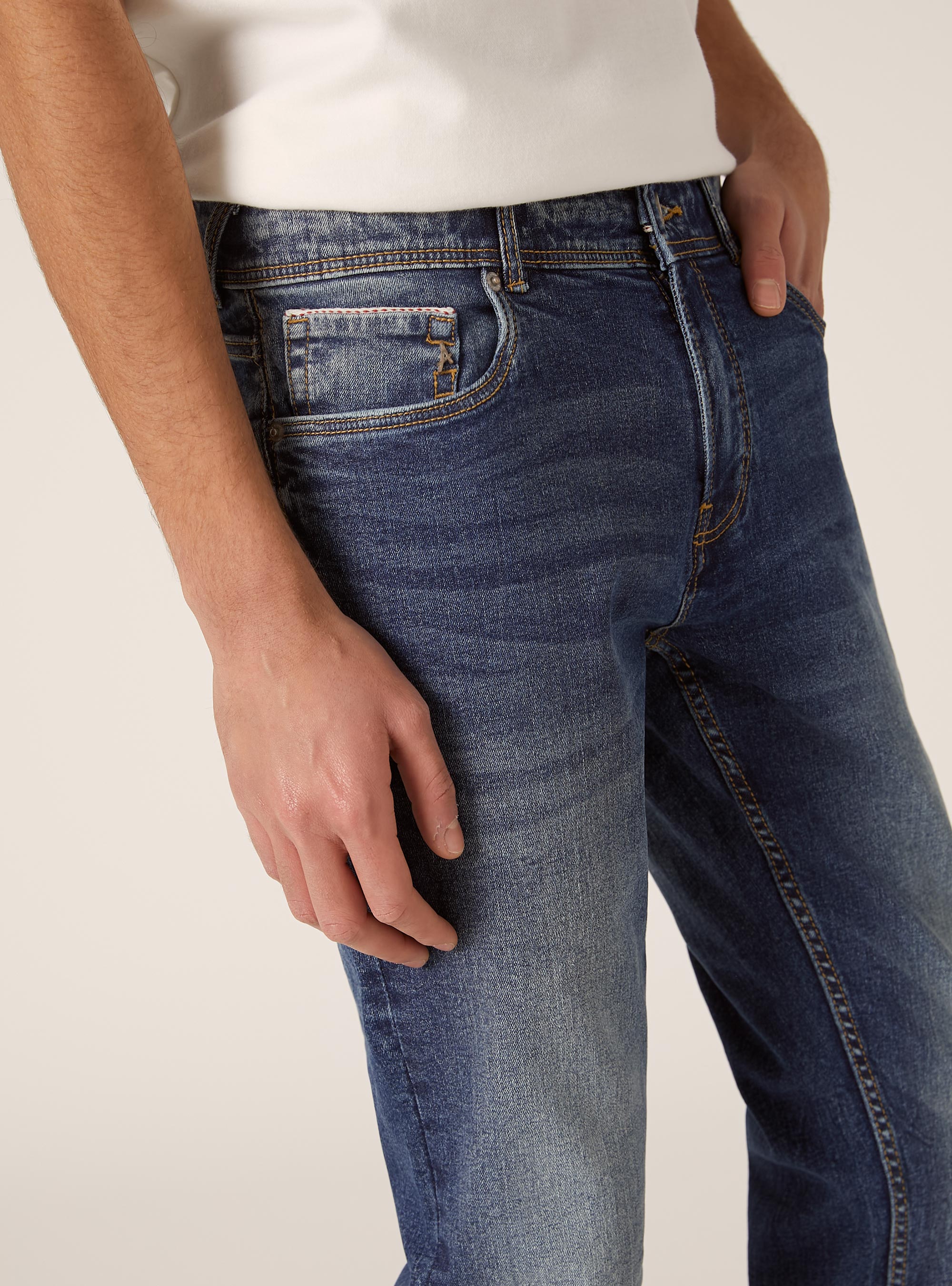 Jeans skinny fit, D002 MEDIUM DARK BLUE