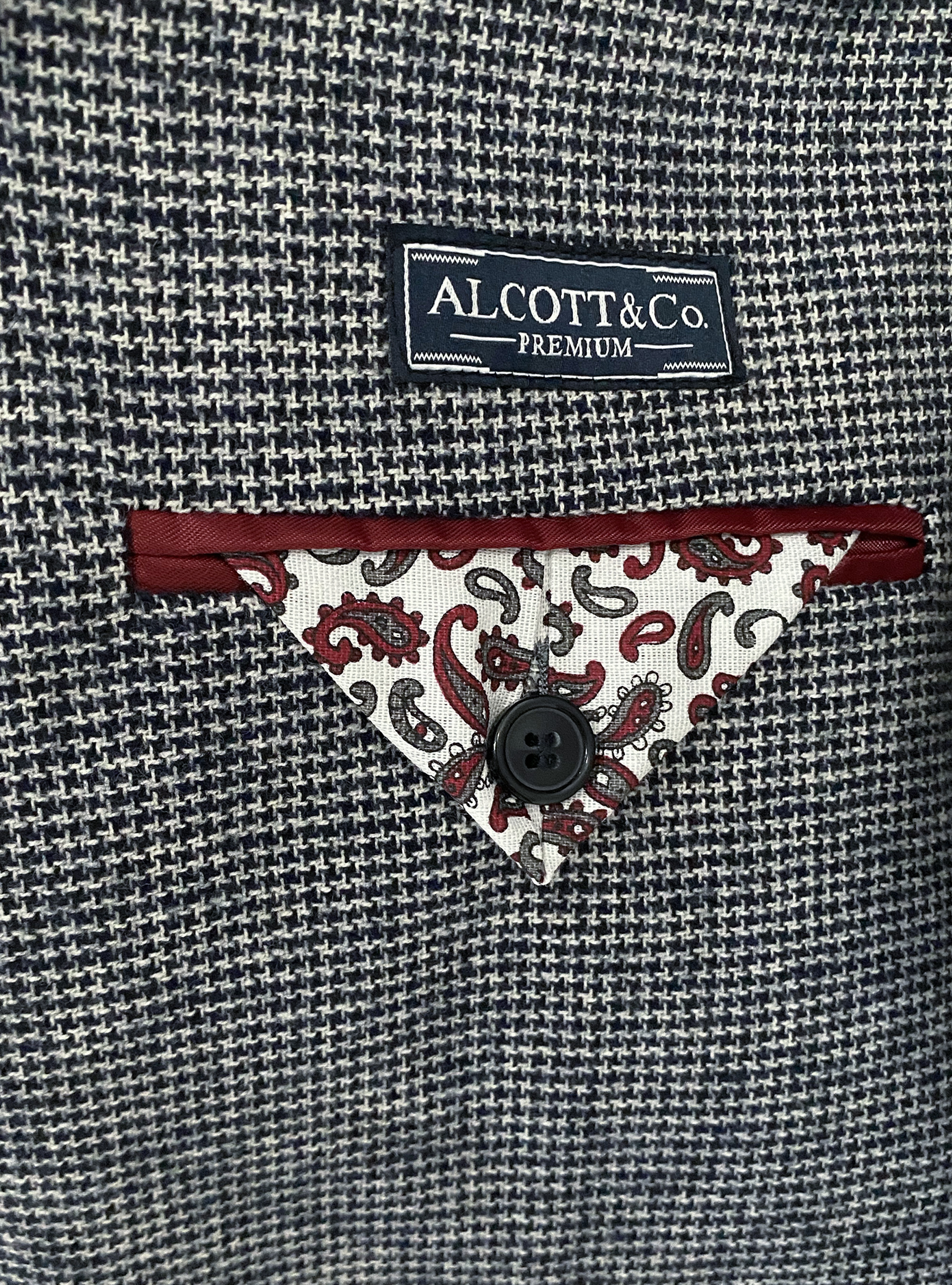 Blazer in misto lana, BLUE NAVY