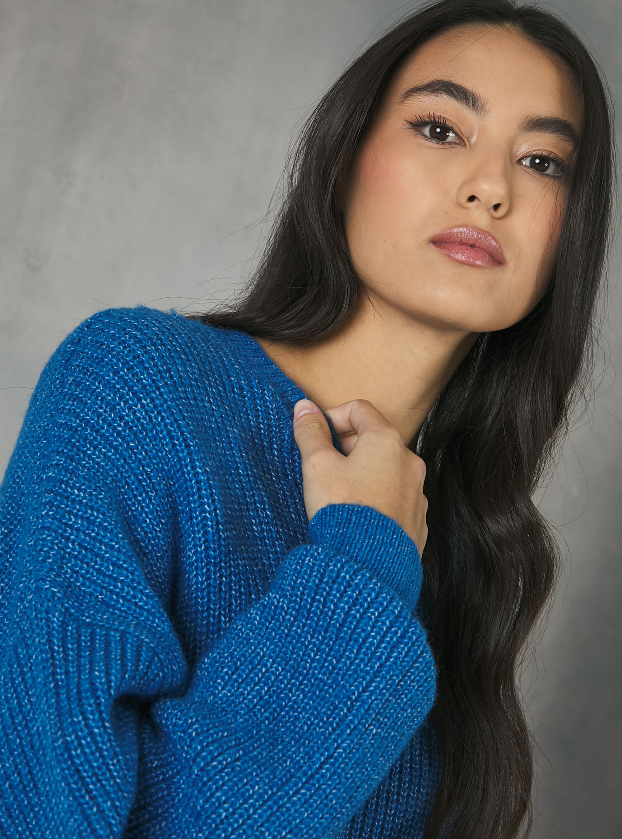 Pull oversize en cotes anglaises, OB2 BLUE OIL MED.