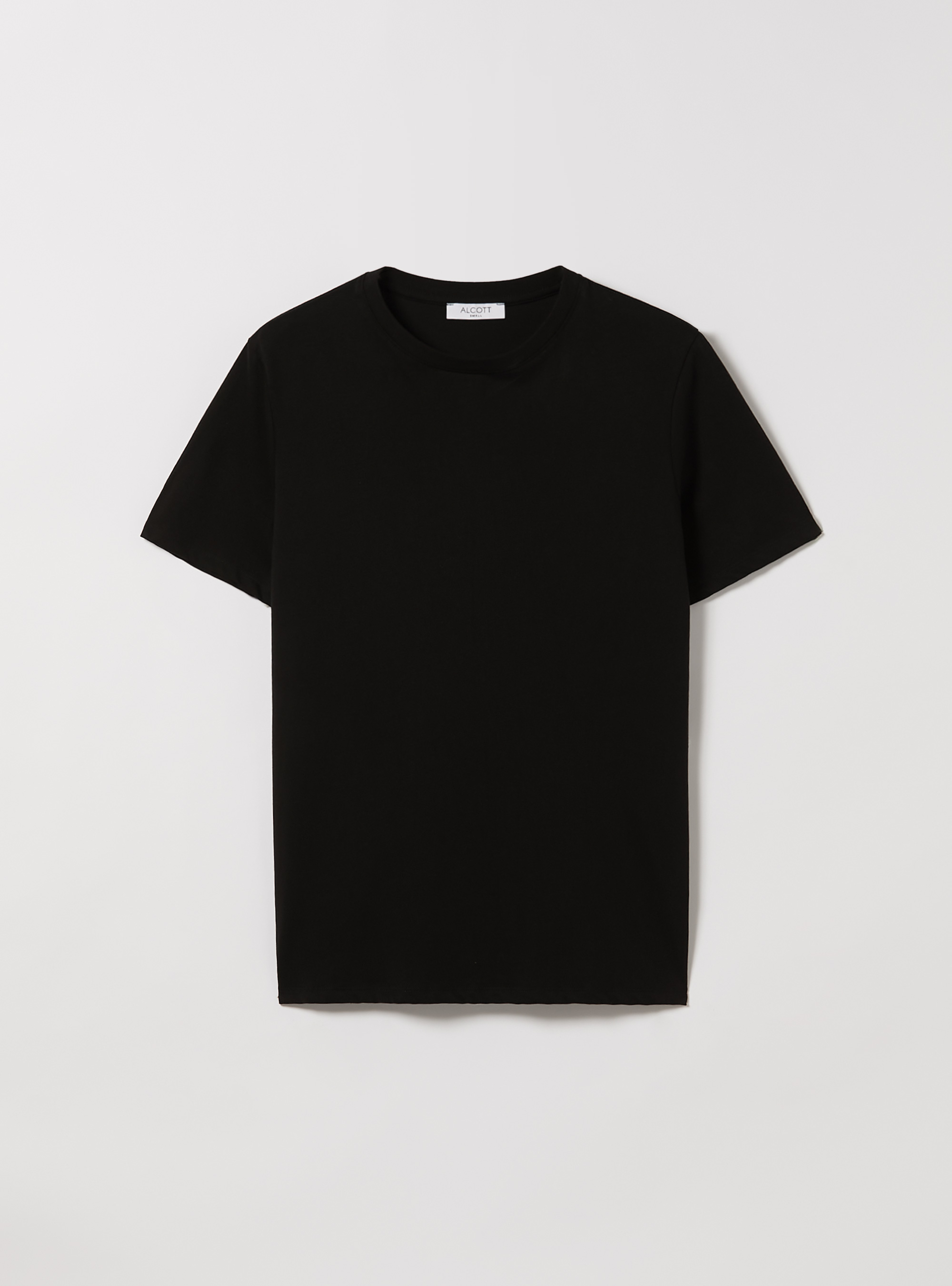 Crew-neck cotton T-shirt, BK1 BLACK