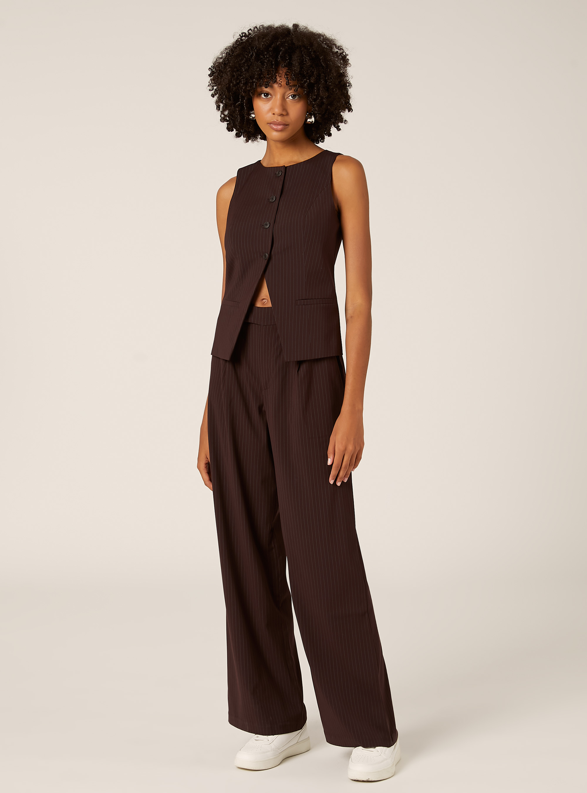 Pantalones de sastrería de pierna ancha, BO1 BORDEAUX DARK