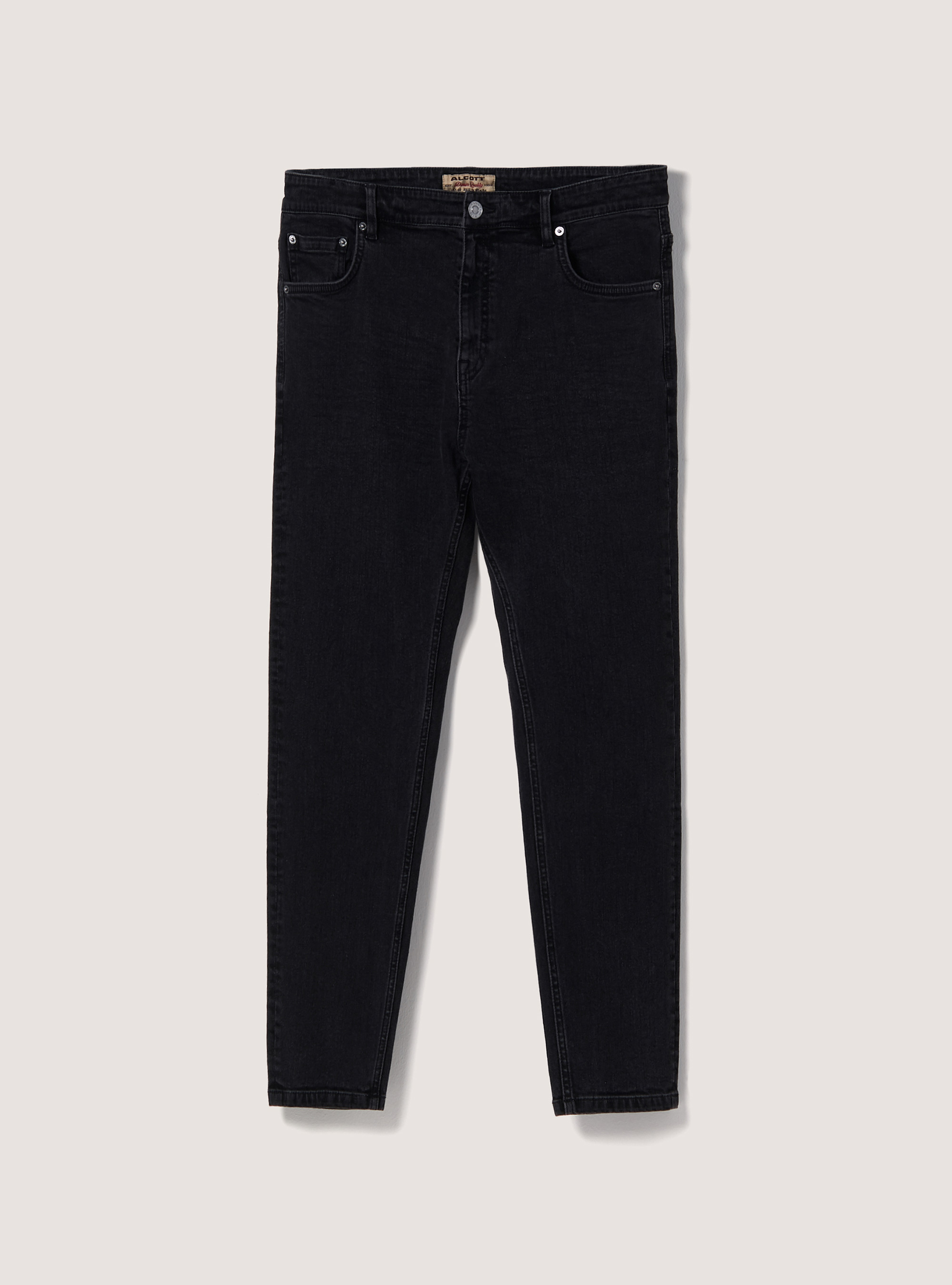 Stretch denim carrot fit jeans, D000 BLACK
