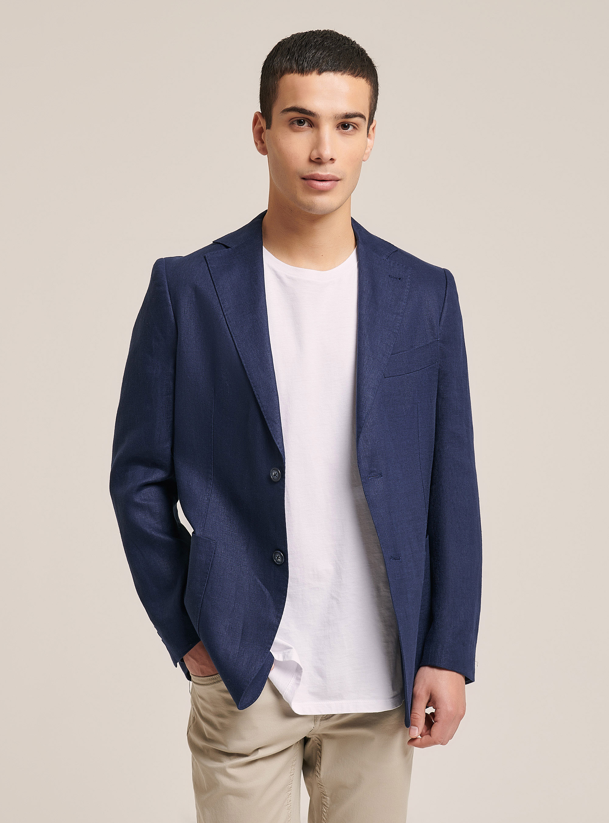 Linen Jacket, C2229 BLUE