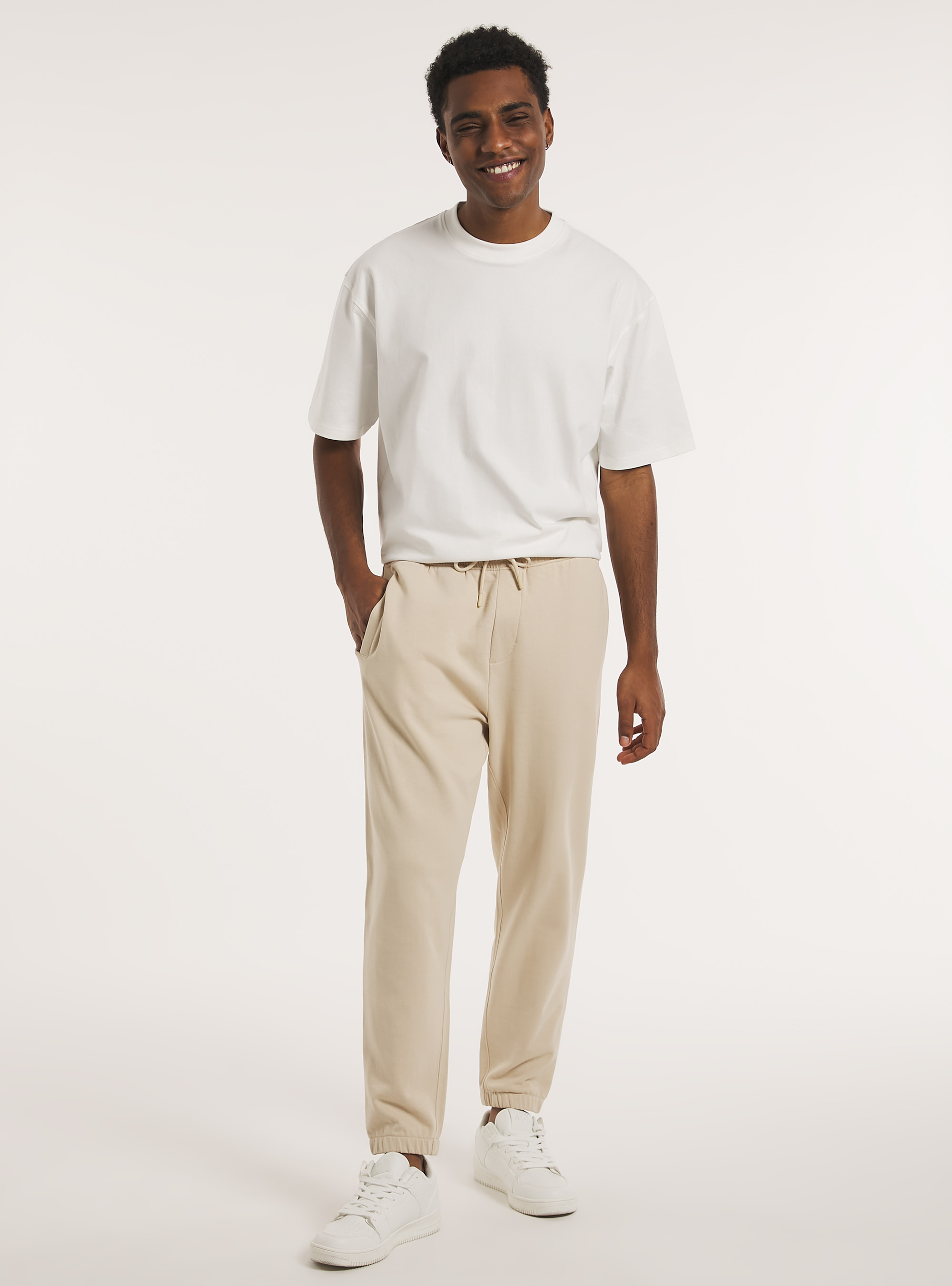 Plüsch-Joggerhose, BG3 BEIGE LIGHT