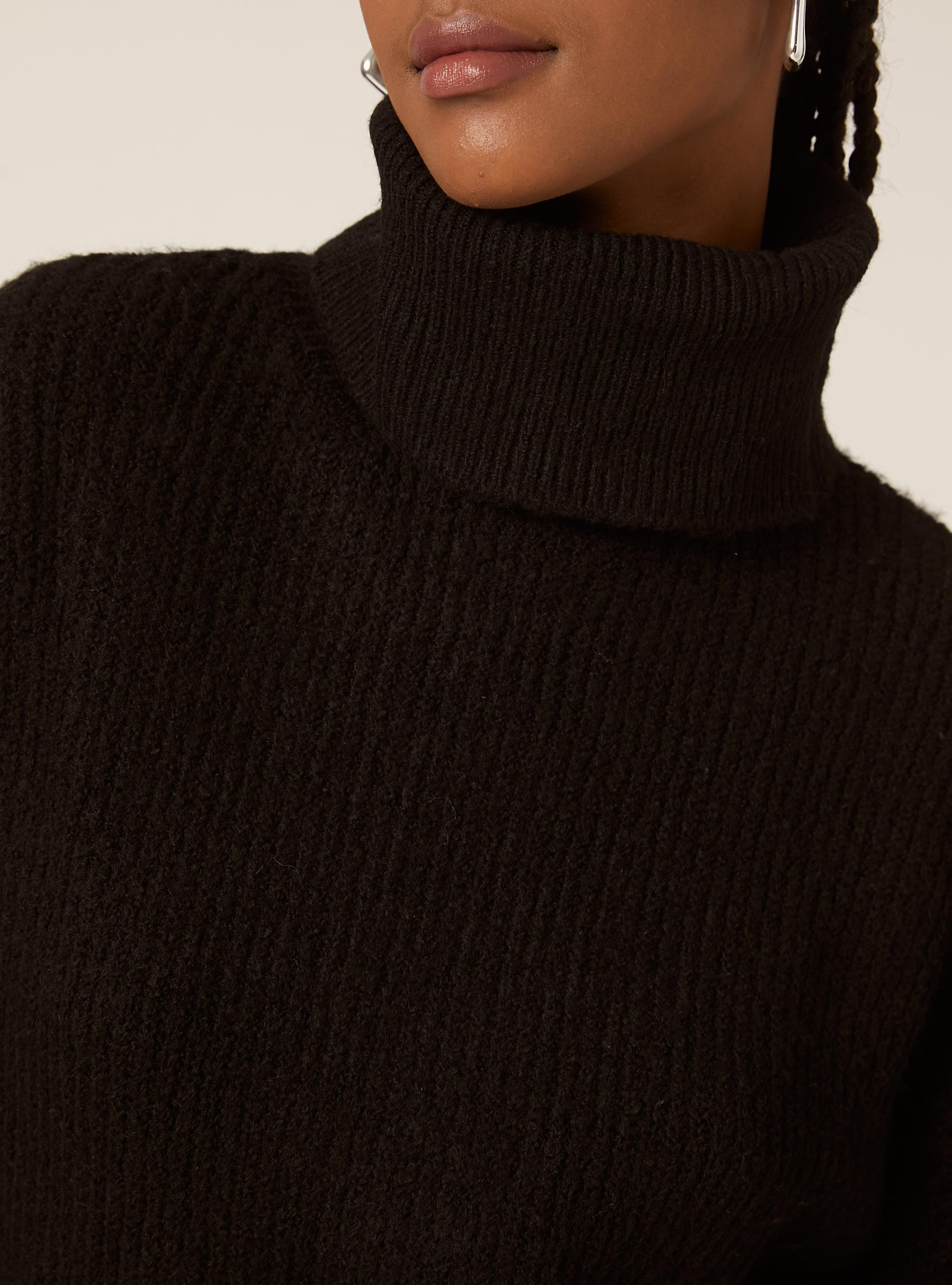 Pullover colloalto costa inglese, BK1 BLACK