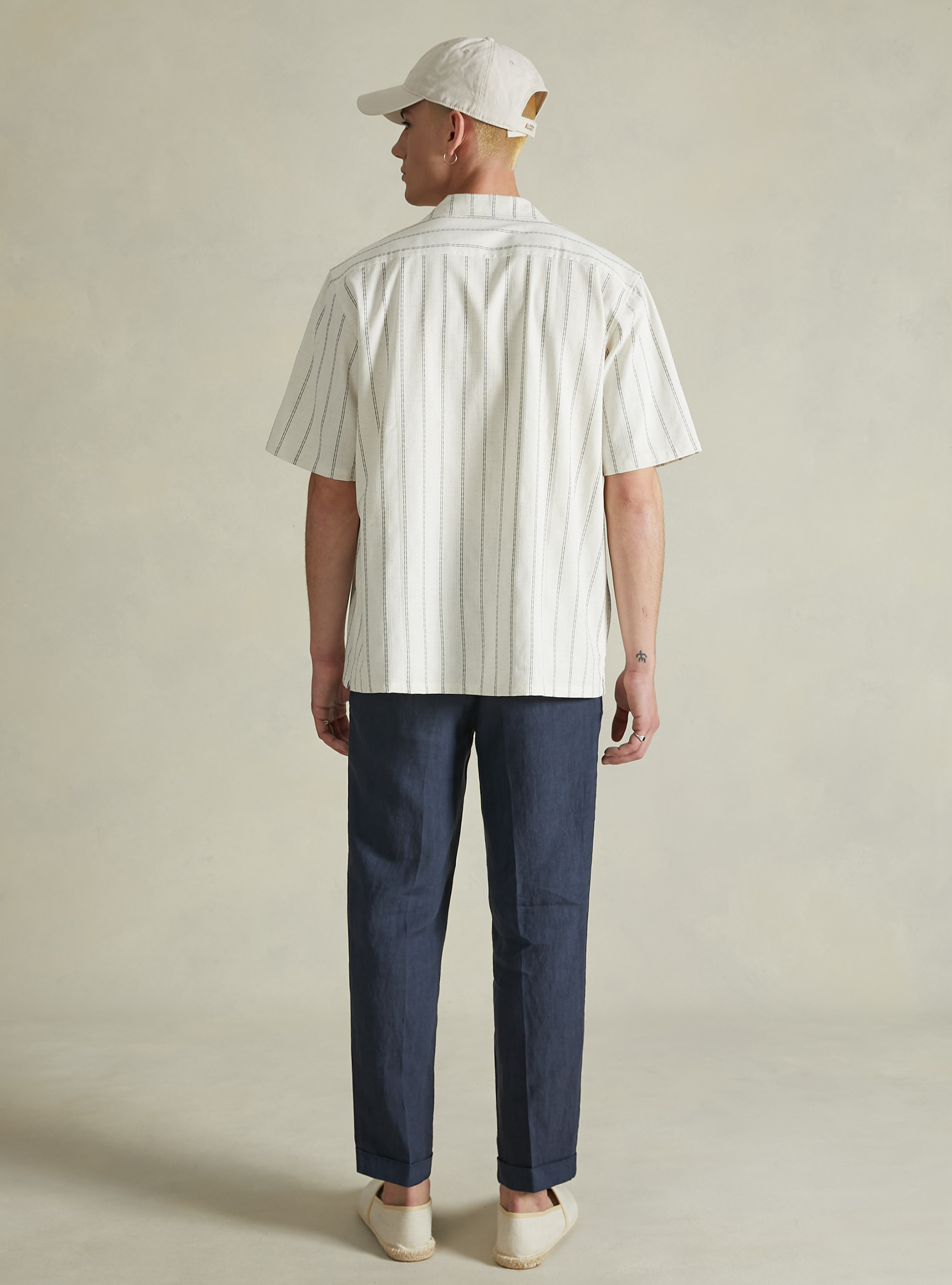 Chemise en lin m&eacute;lang&eacute; texture, IN2 INDIGO MEDIUM