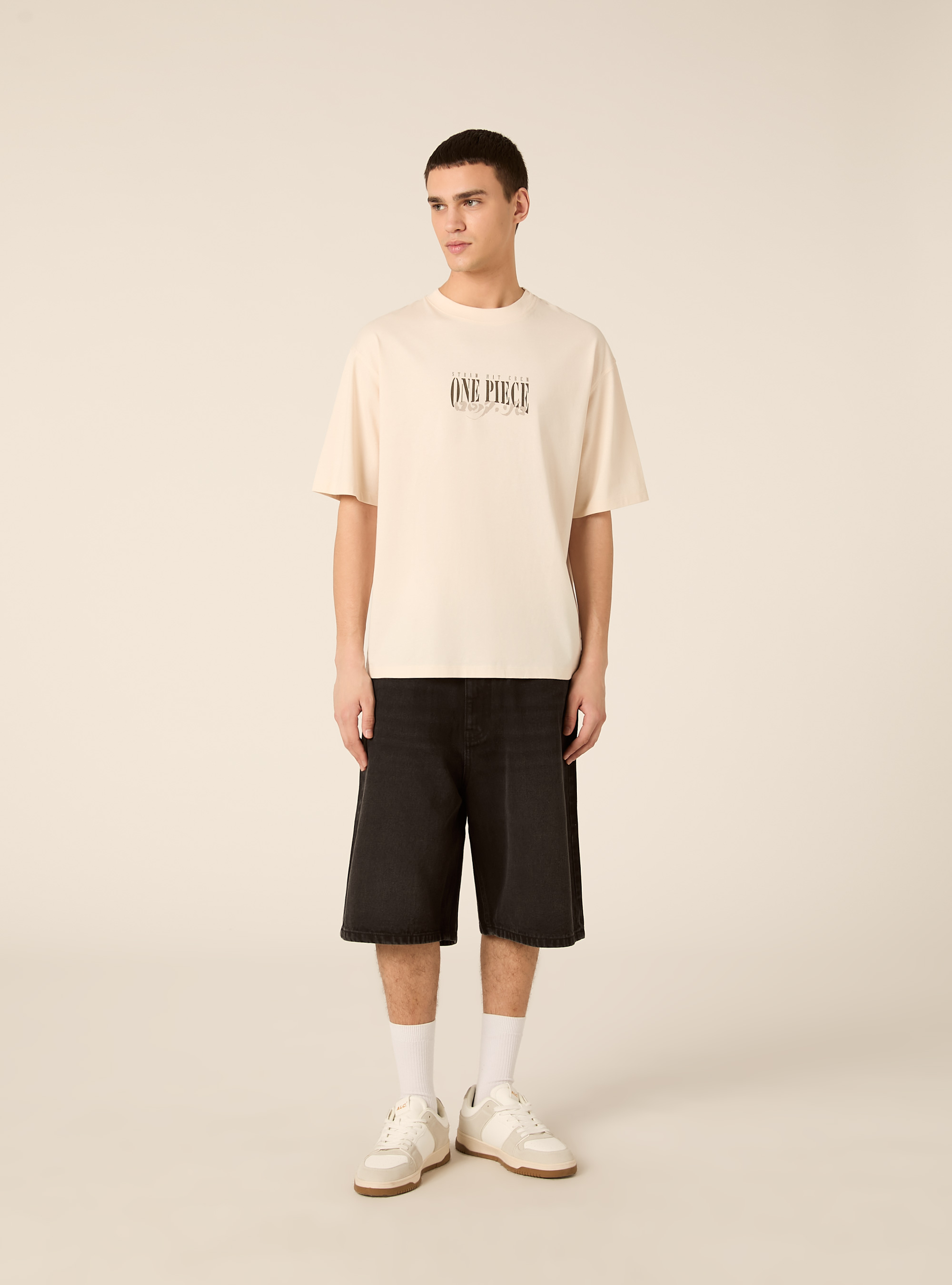 T-shirt one piece  boxy fit, CR3 CREAM LIGHT