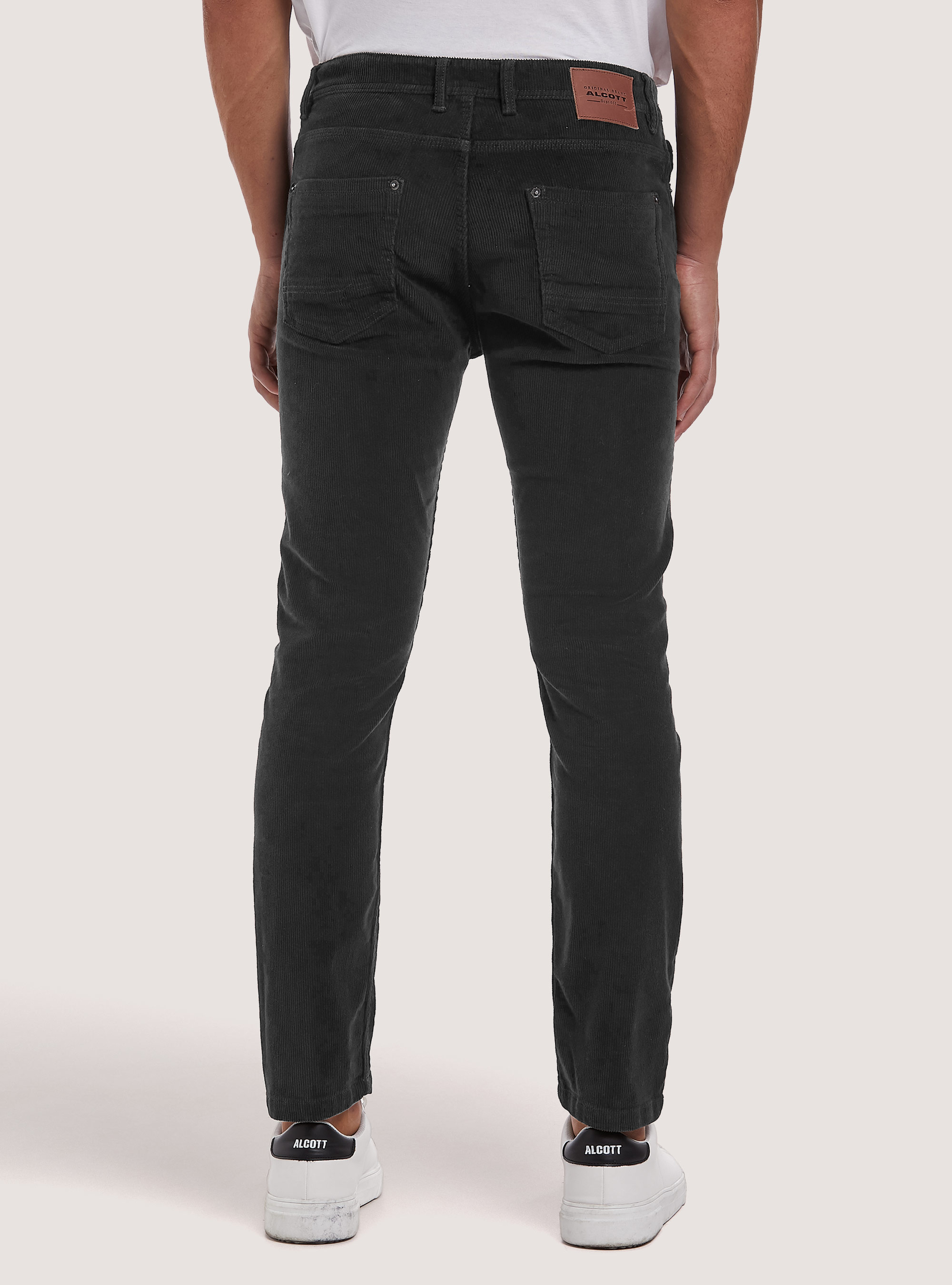 Pantaloni a coste Skynny fit, GY1 GREY DARK