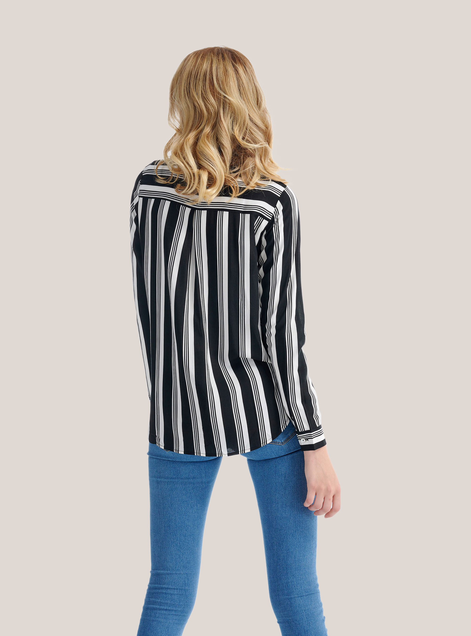 Striped shirt, WHITE