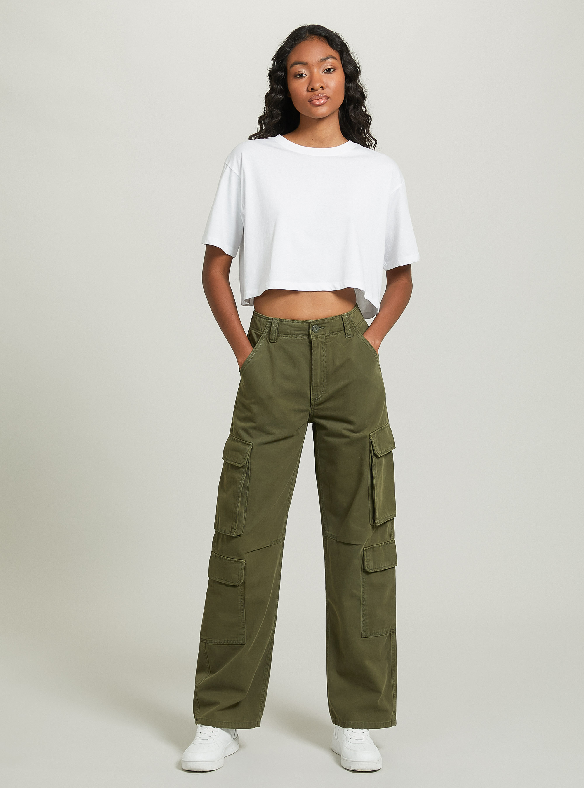 Multicargo twill trousers, KY2 KAKY MEDIUM
