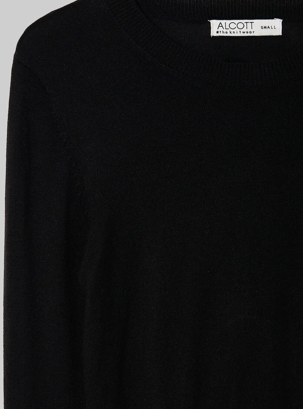 Pull court &agrave; col ras du cou, BK1 BLACK