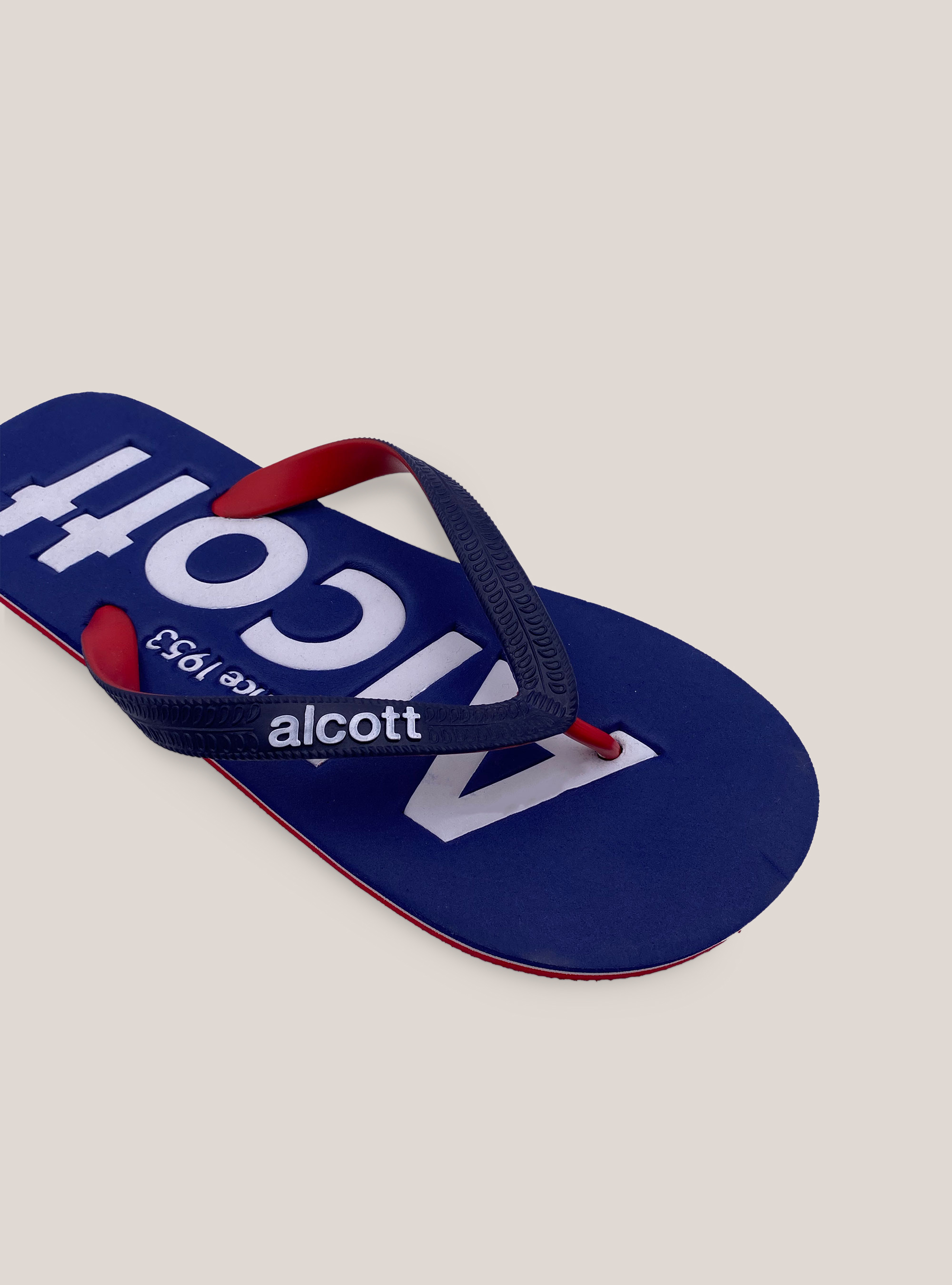 Infradito con logo, C0217 BLUE