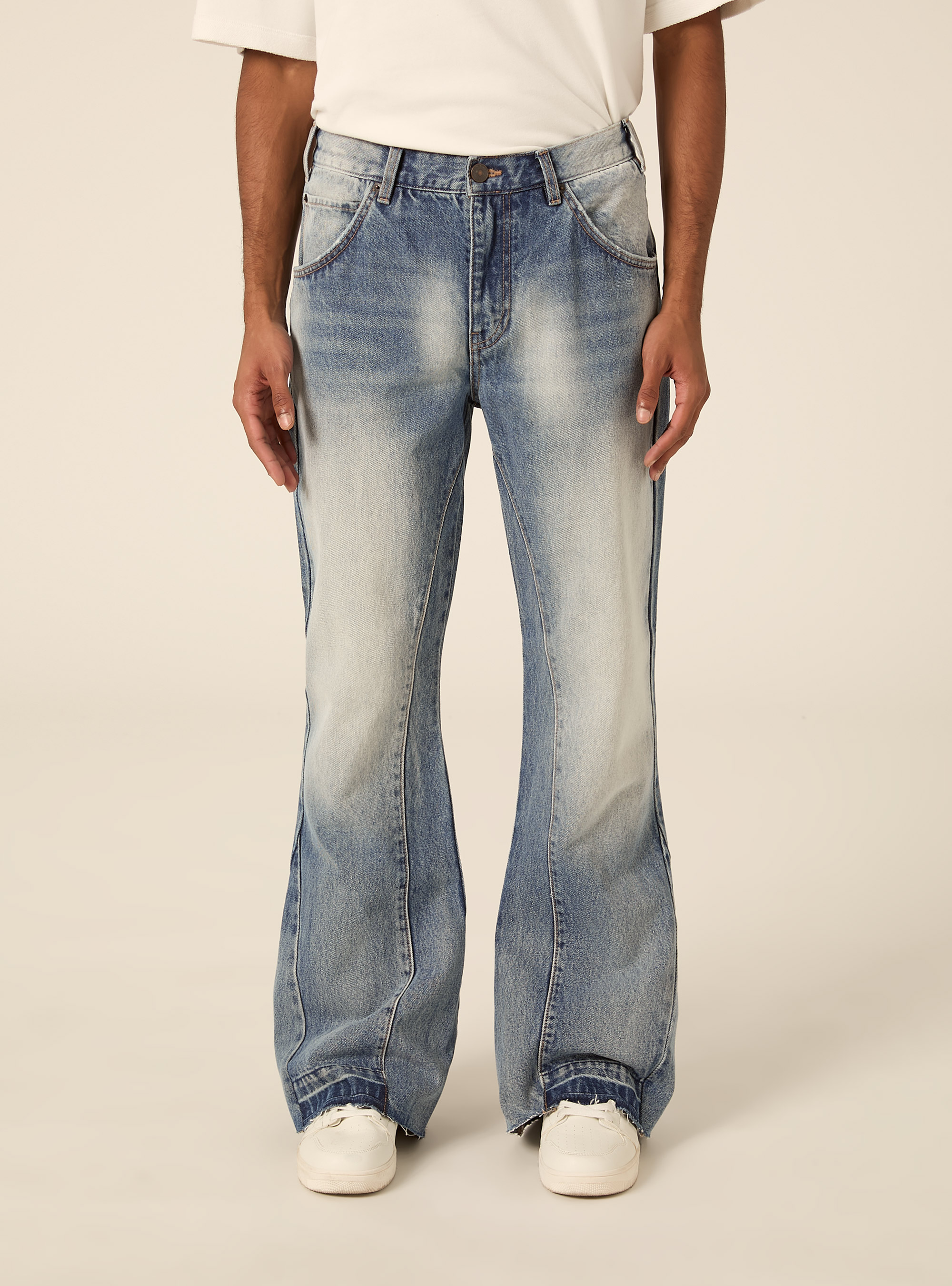 Jeans flare, D006 AZURE