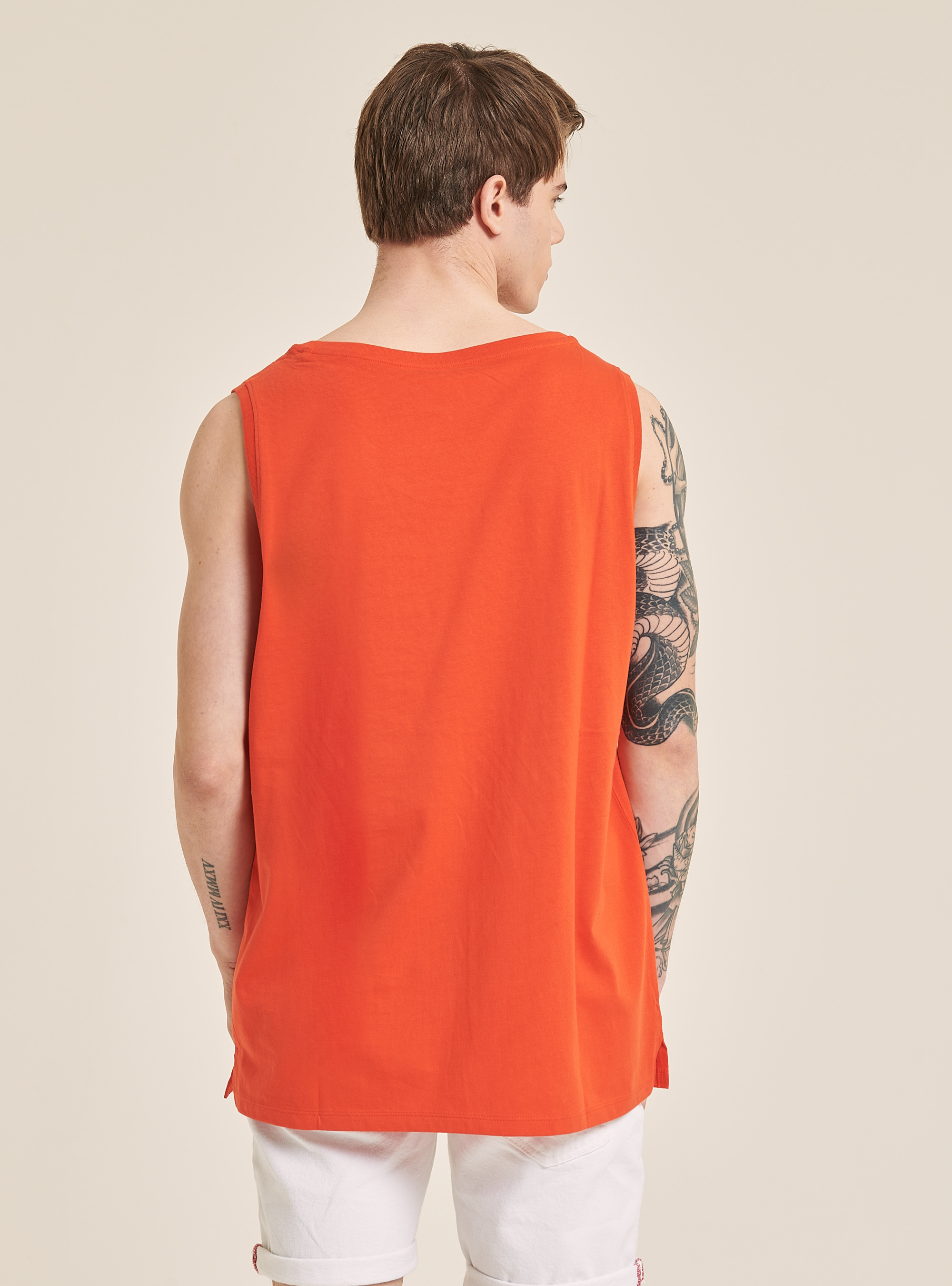 Débardeur en coton basique, C321 ORANGE