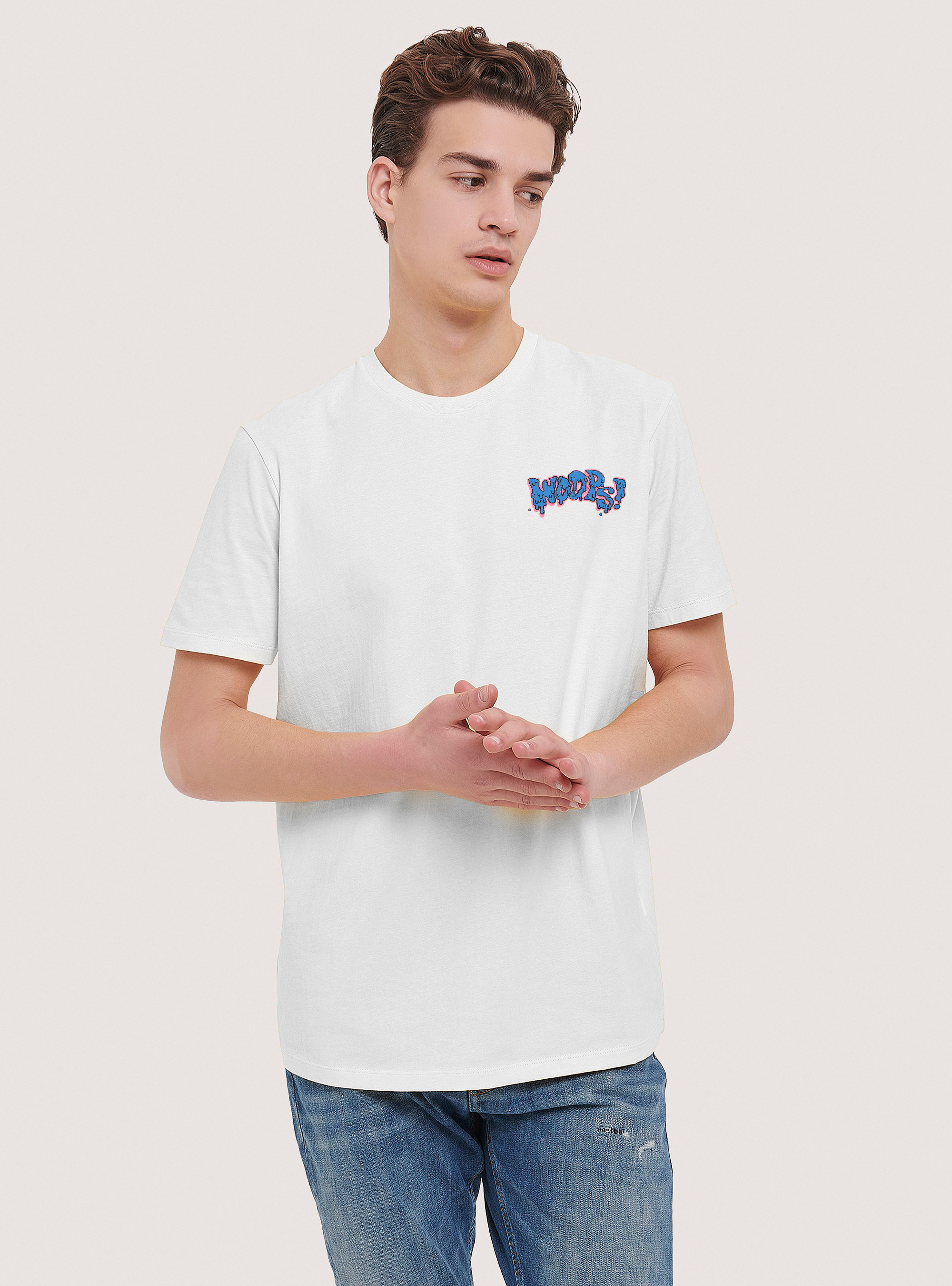 Maglietta con stampa Smile Collection, WH2 WHITE