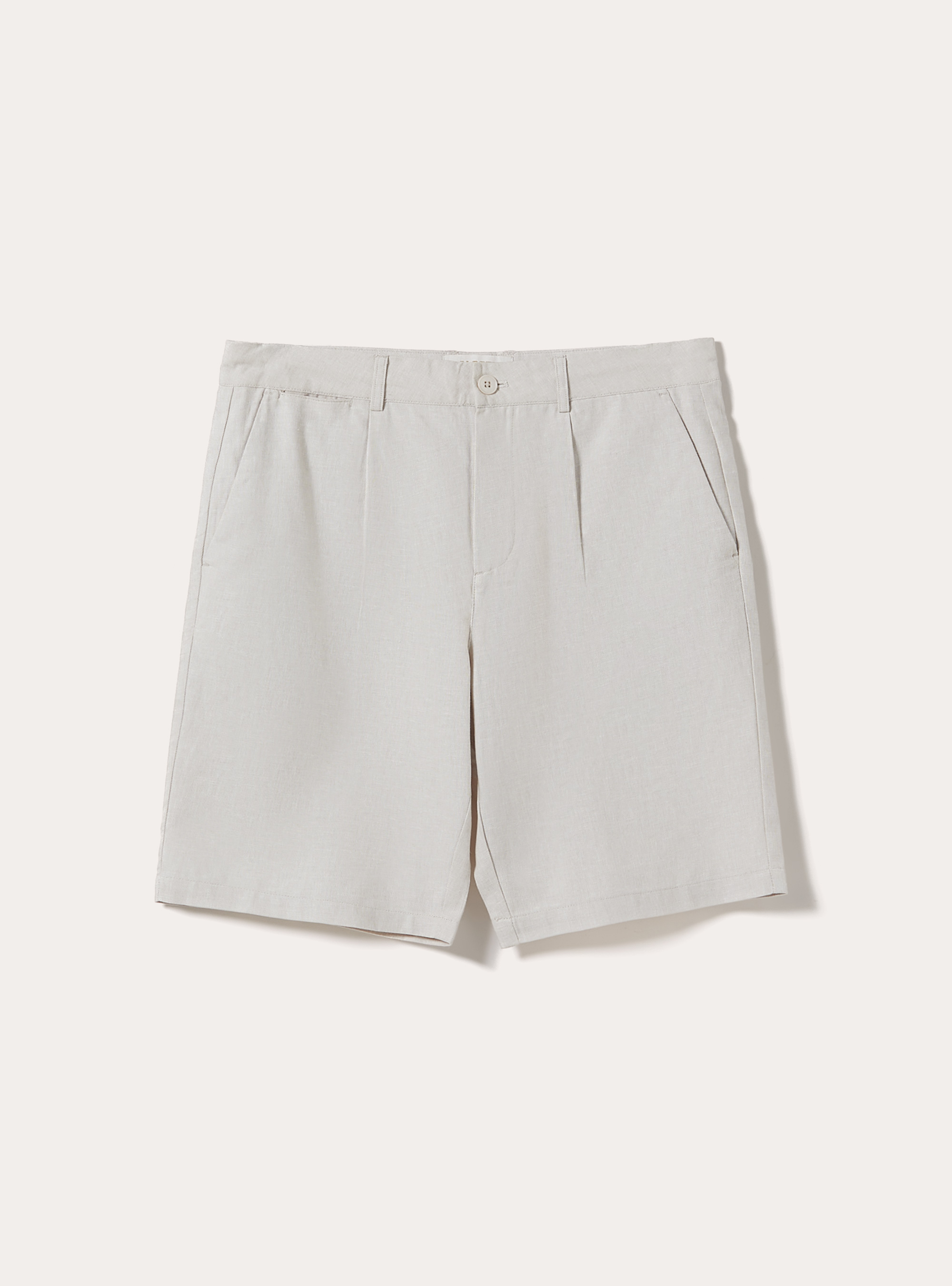 Bermuda de Mezcla de Lino, MBG2 BEIGE MEL MED