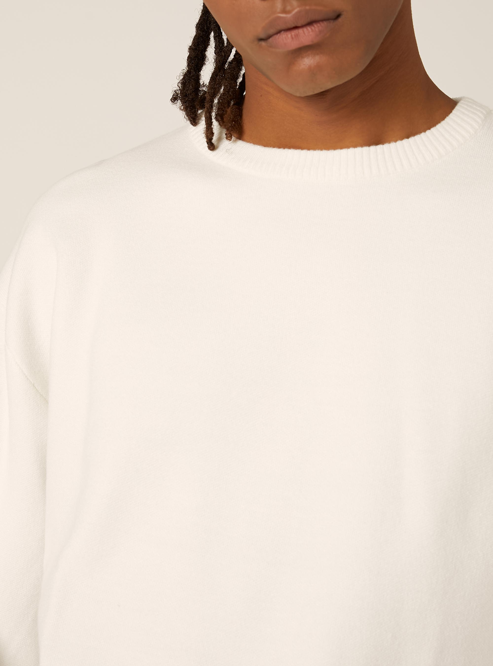 Jersey suave de corte cuadrado, WH2 WHITE