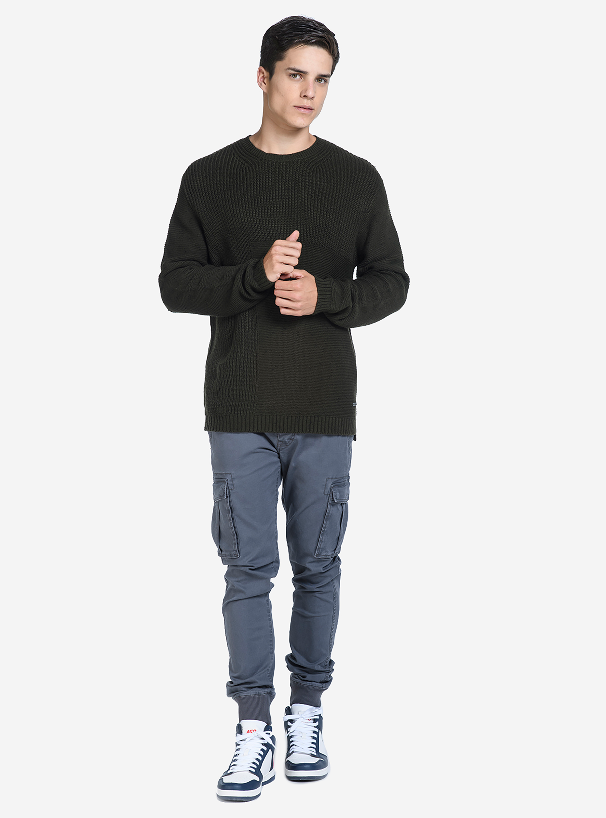 HIGH NECK PULLOVER NAPS, C6642 KAKY