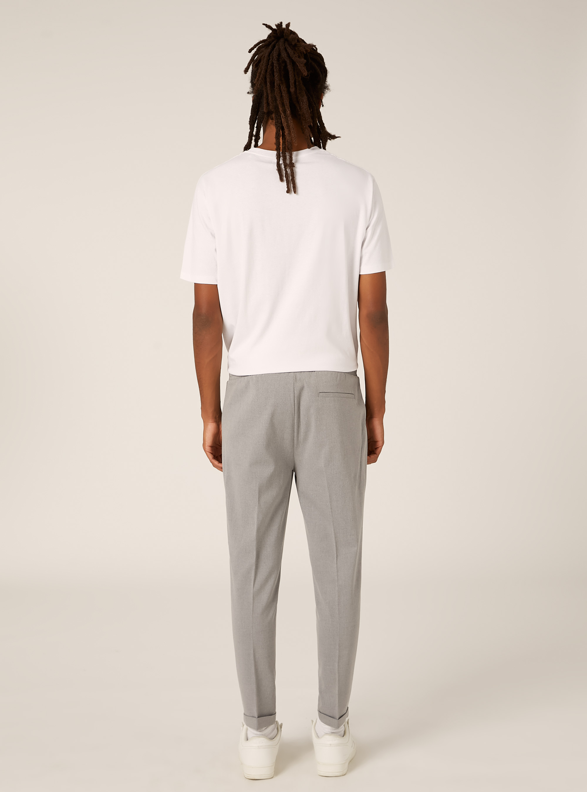 Twill jogger pants, MGY3 GREY MEL LIGHT