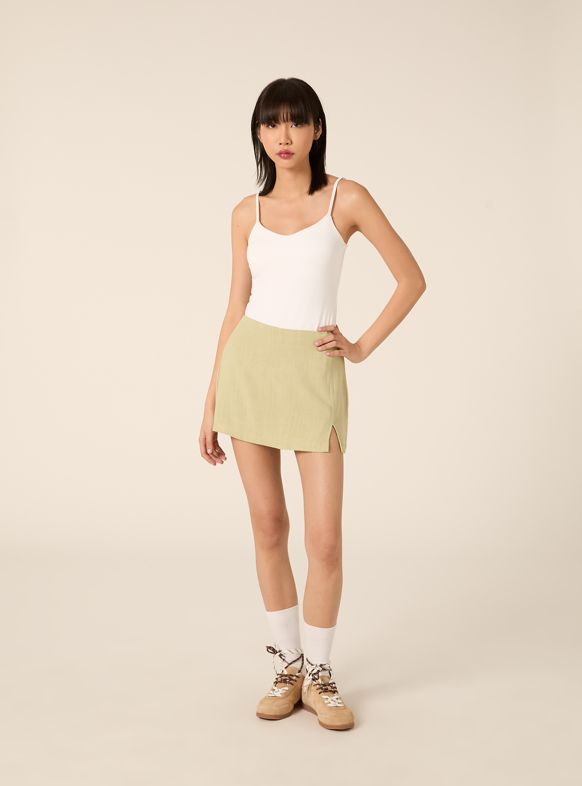 Skort in misto lino, KY3 KAKY LIGHT